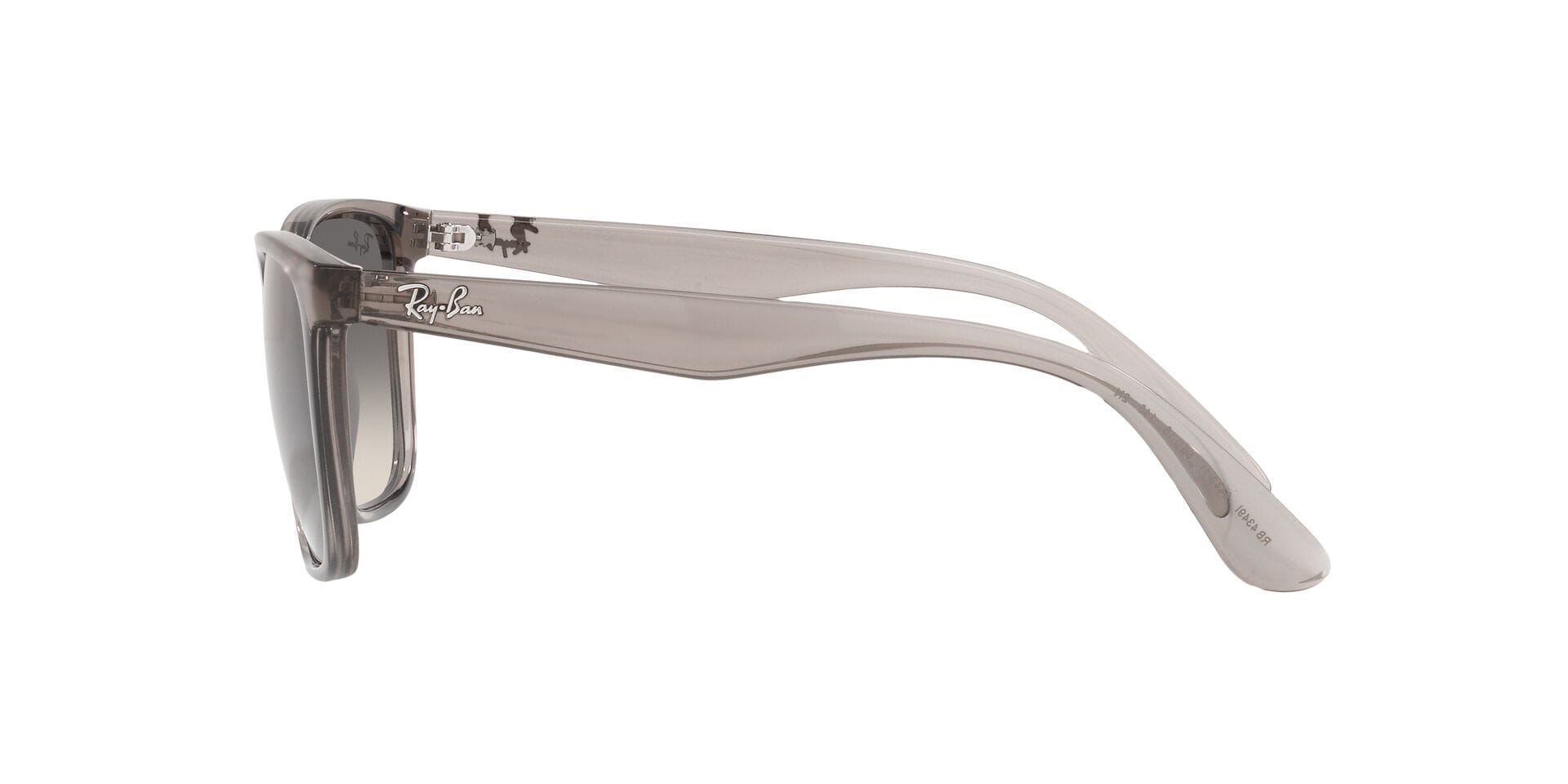Rayban 0RB4349I Sunglass Transparent Grey Male Full Shell Sunglass — Transparent Grey frame — view 3