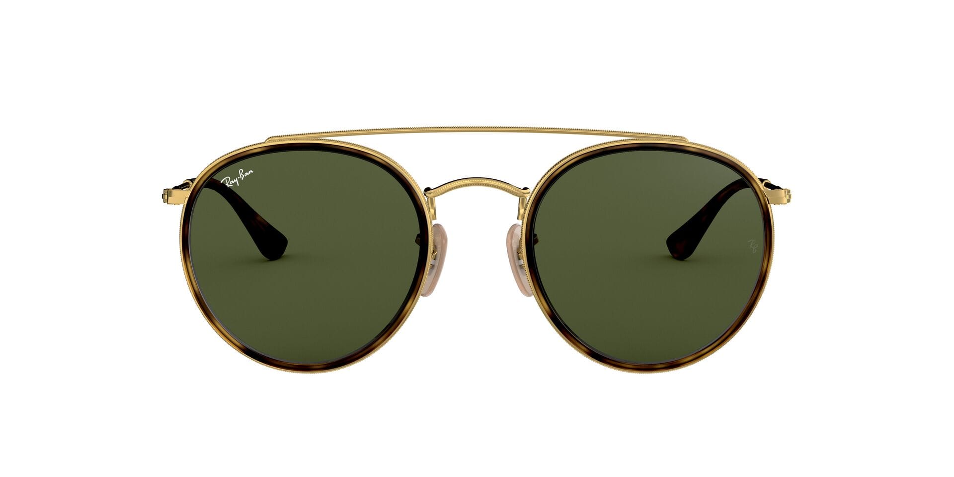Rayban 0RB3647N Sunglass Gold Unisex Full Metal Sunglass — Gold frame — view 2