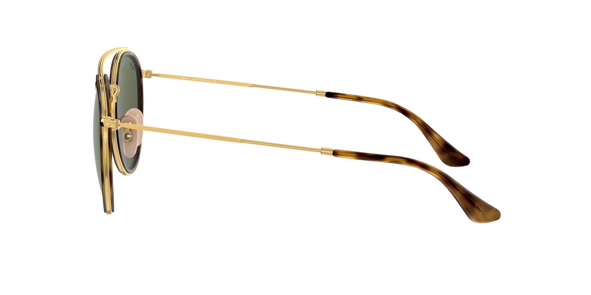 Rayban 0RB3647N Sunglass Gold Unisex Full Metal Sunglass — Gold frame — view 3