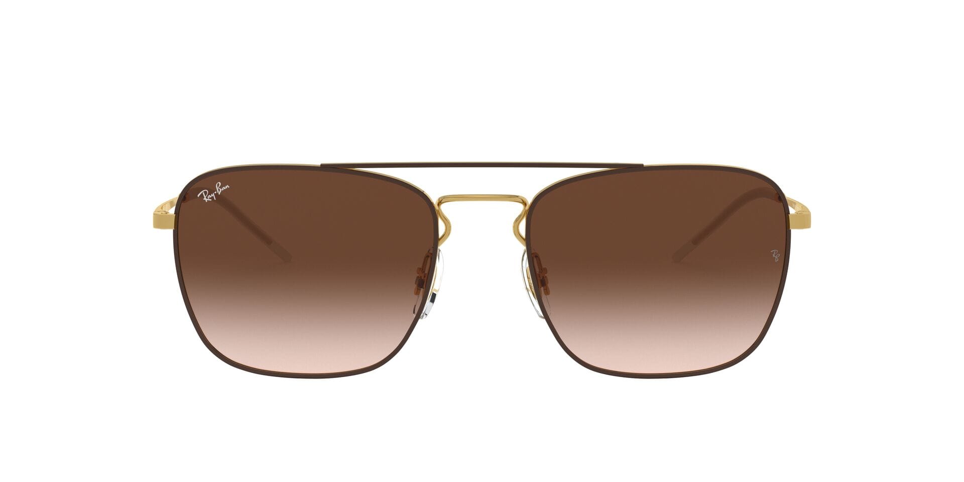 Rayban 0RB3588 Sunglass Brown Male Full Metal Sunglass — Brown frame — view 2