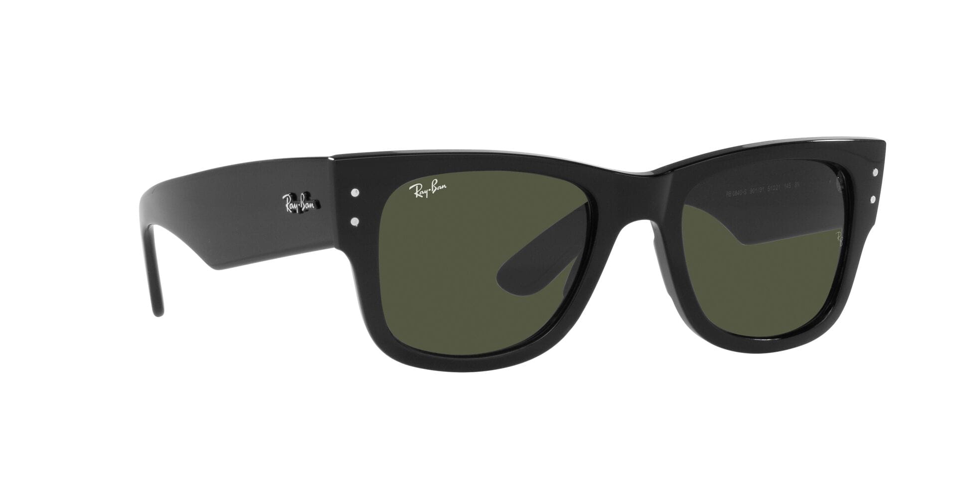 Rayban 0RB0840S Sunglass Black Unisex Full Shell Sunglass — Black frame — view 12