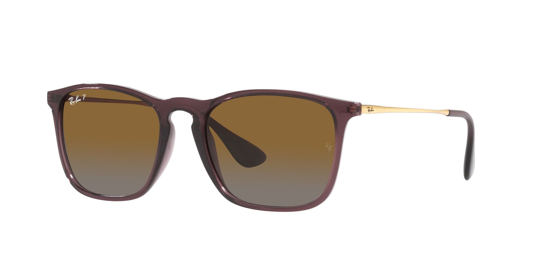 Rayban 0RB4187 Sunglass Transparent Brown Male Full Metal — Transparent Brown frame