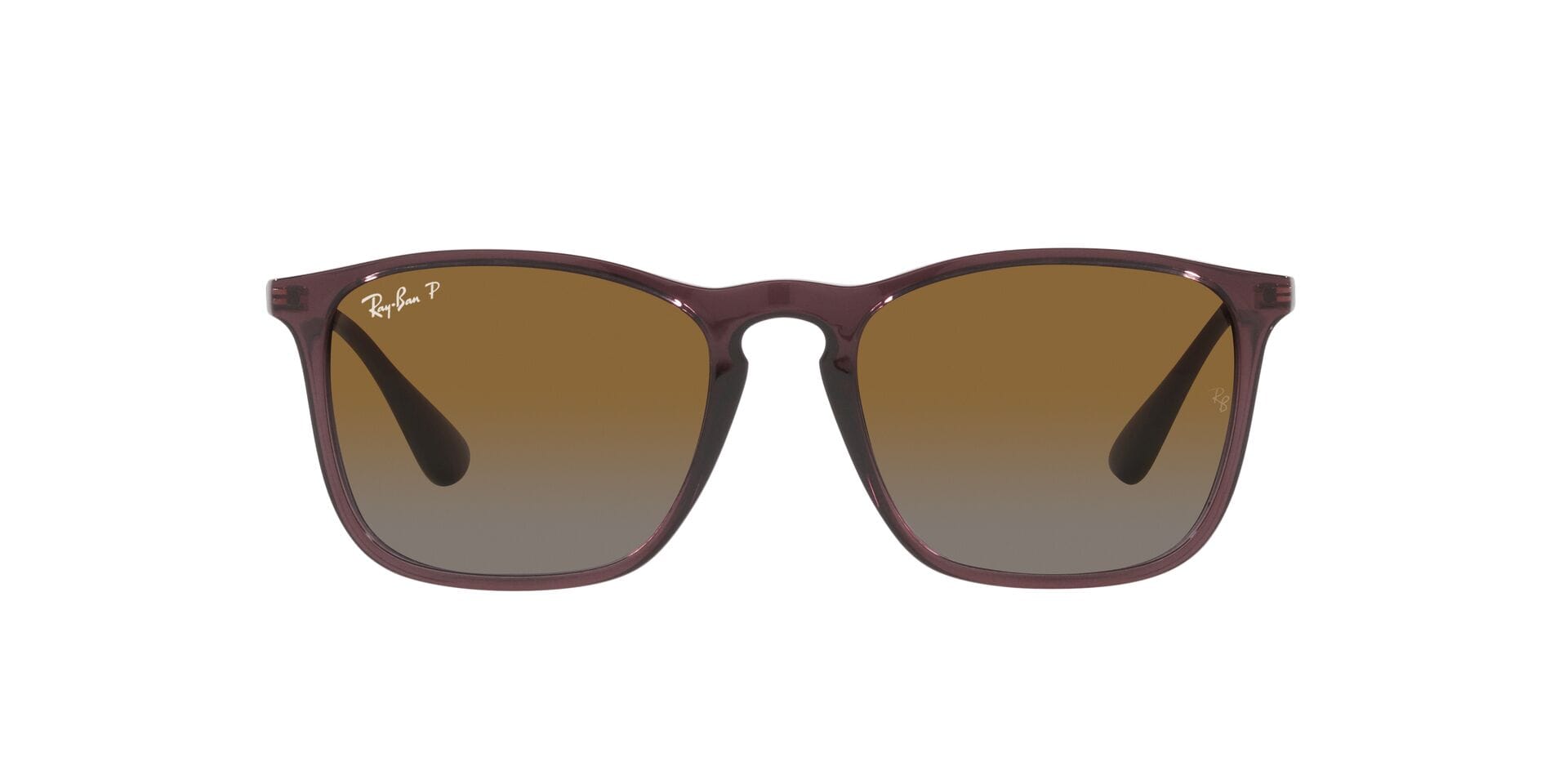 Rayban 0RB4187 Sunglass Transparent Brown Male Full Metal Sunglass — Transparent Brown frame — view 2