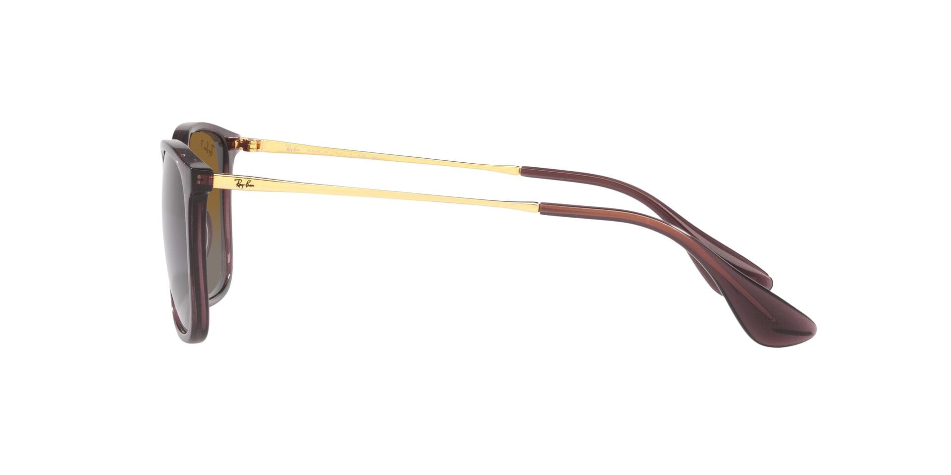 Rayban 0RB4187 Sunglass Transparent Brown Male Full Metal Sunglass — Transparent Brown frame — view 3