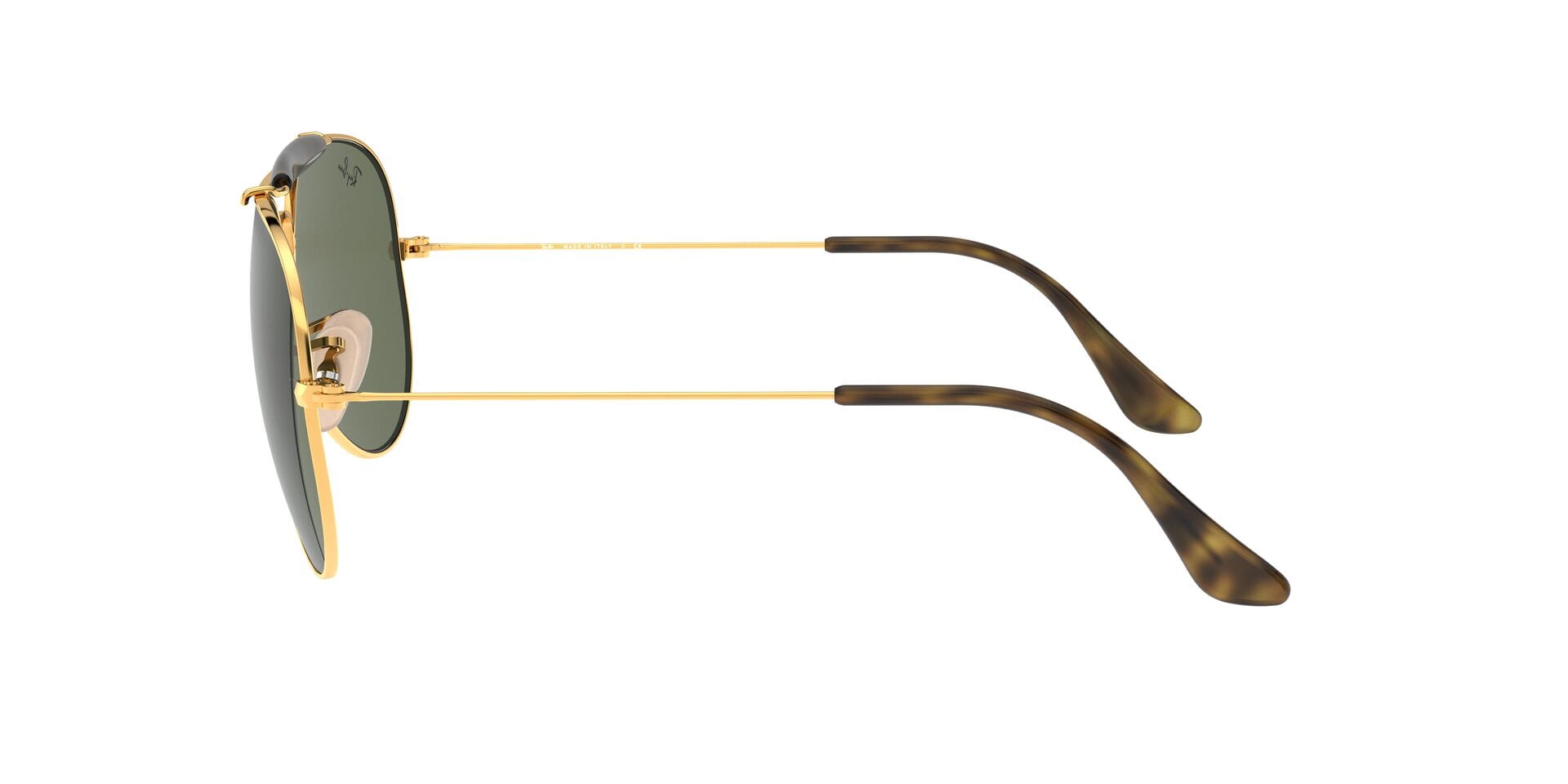 Rayban 0RB3029 Sunglass Gold Unisex Full Metal Sunglass — Gold frame — view 3