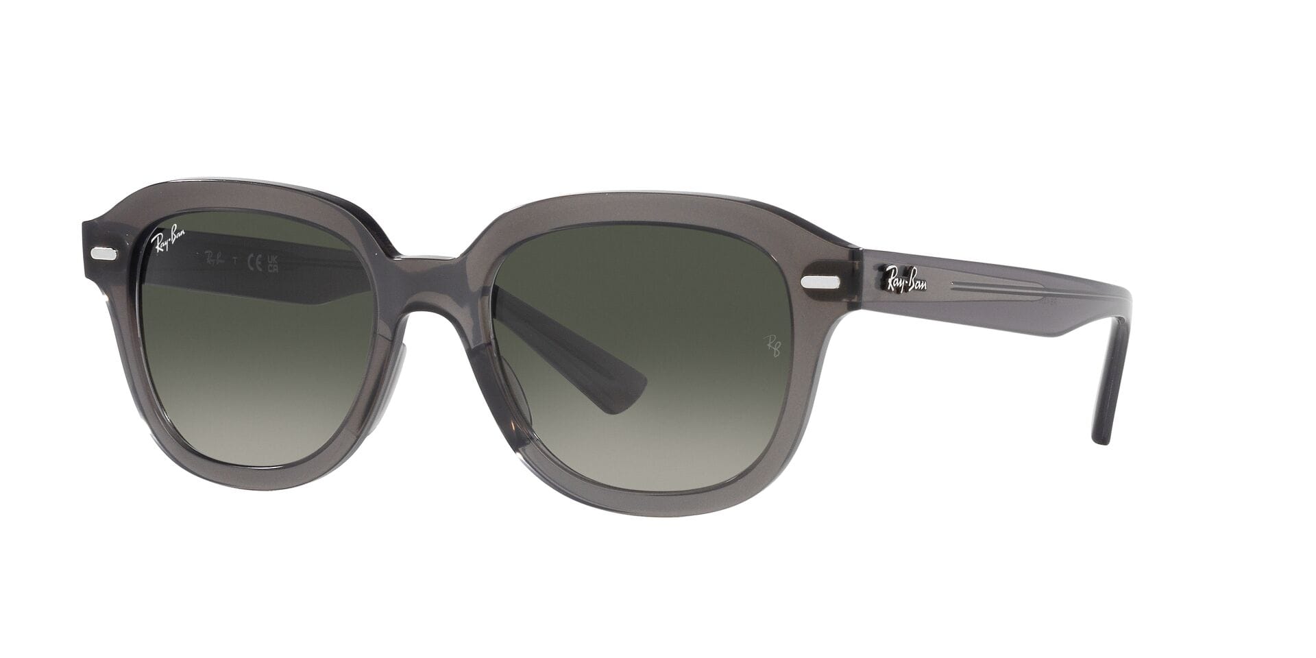Rayban 0RB4398 Sunglass Transparent Grey Unisex Full Shell Sunglass — Transparent Grey frame — view 1