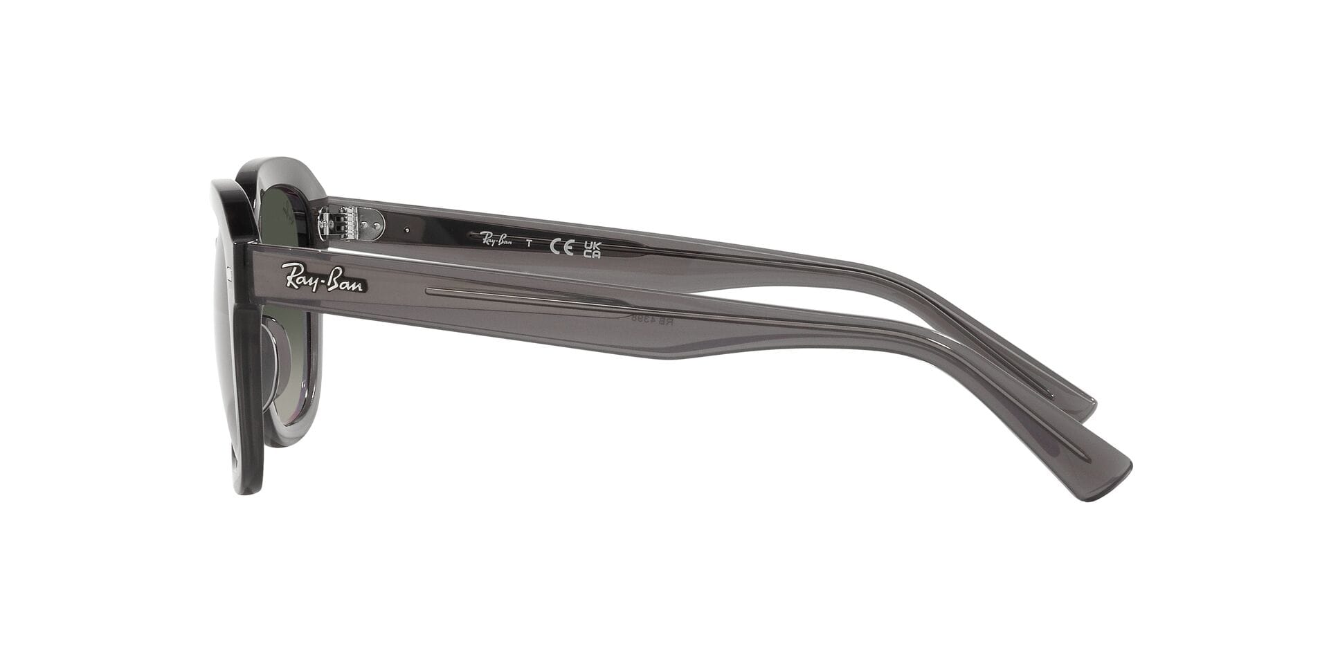 Rayban 0RB4398 Sunglass Transparent Grey Unisex Full Shell Sunglass — Transparent Grey frame — view 5