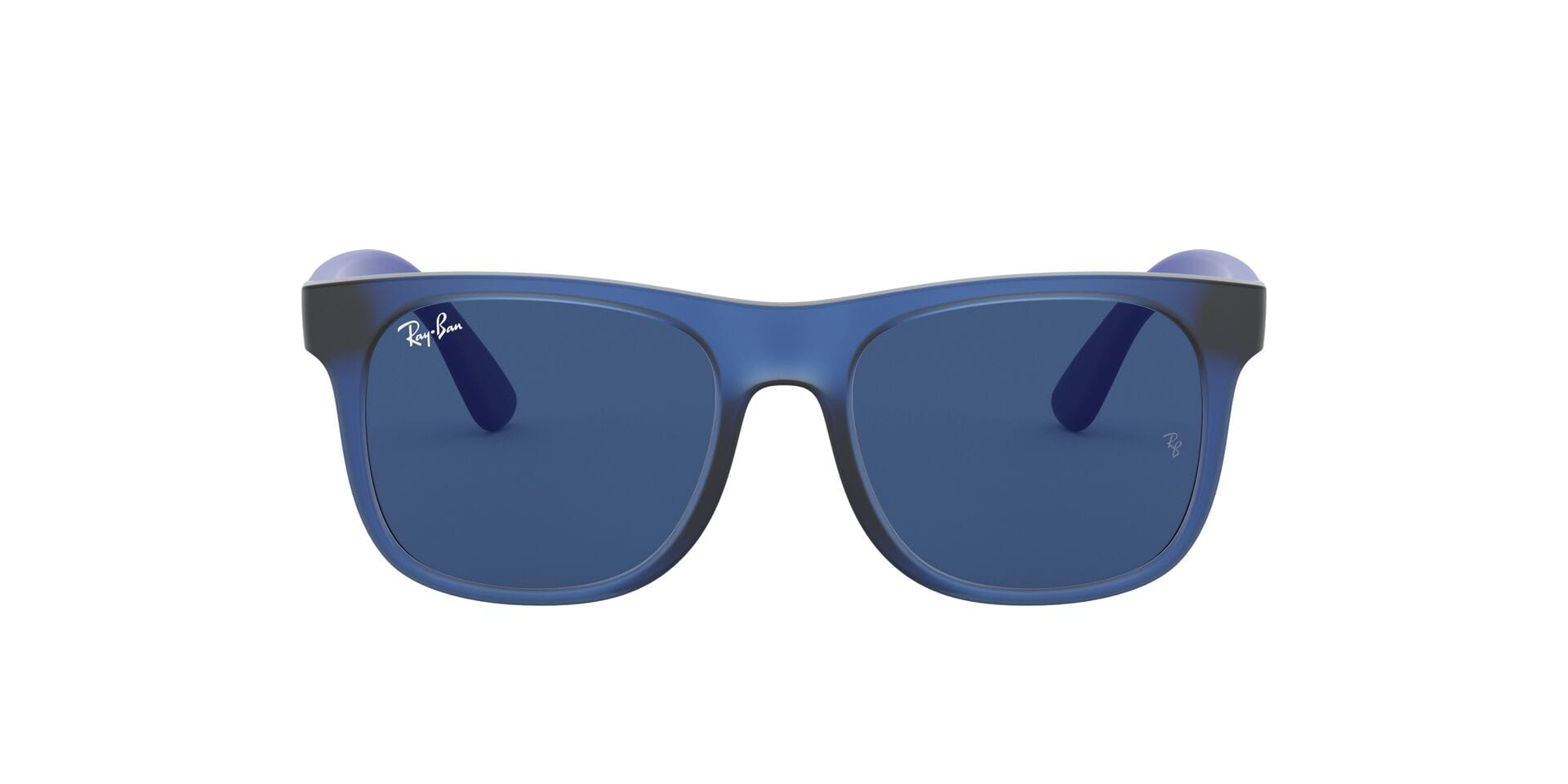 Rayban 0RJ9069S Sunglass Transparent Blue Kids Full Shell Sunglass — Transparent Blue frame — view 4
