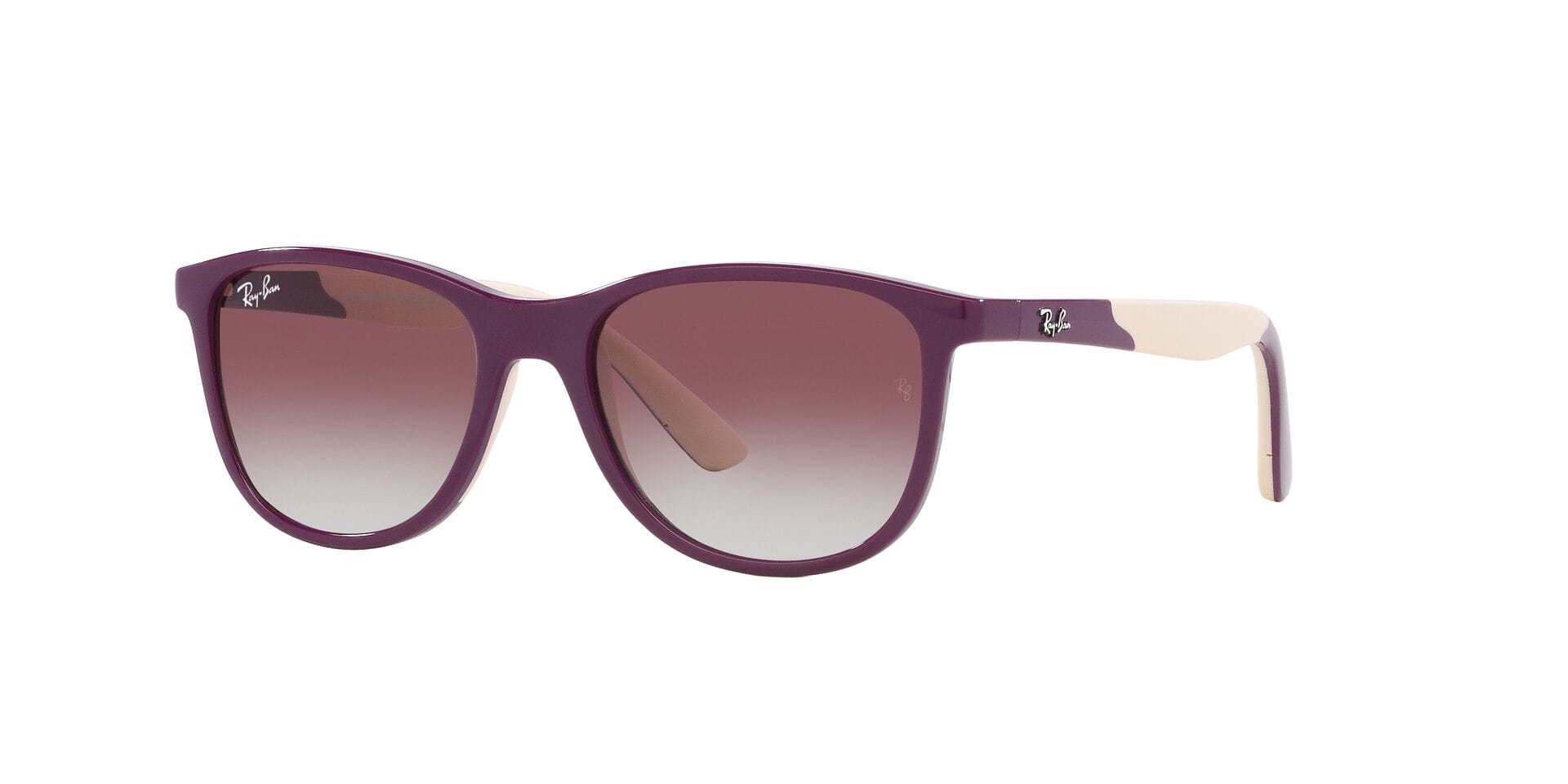 Rayban 0RJ9077S Sunglass Violet Kids Full Shell Sunglass — Violet frame — view 1