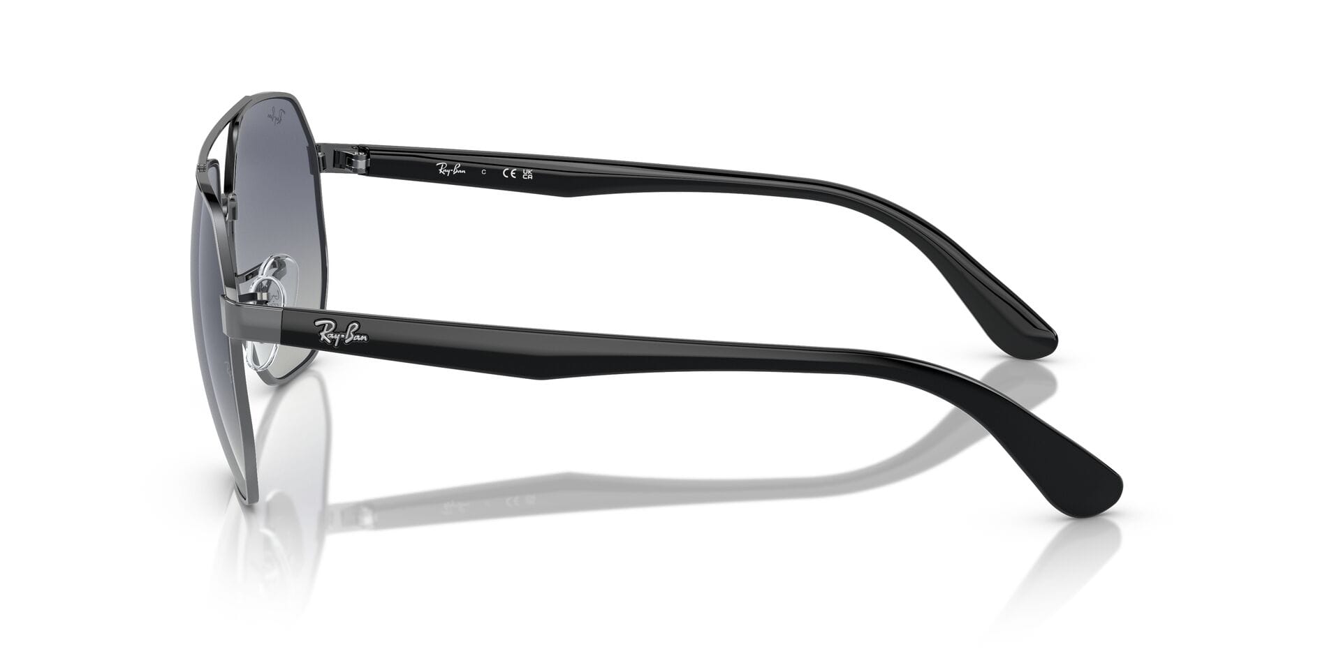 Rayban 0RB3714I Sunglass Gun Metal Unisex Full Shell Sunglass — Gun Metal frame — view 5