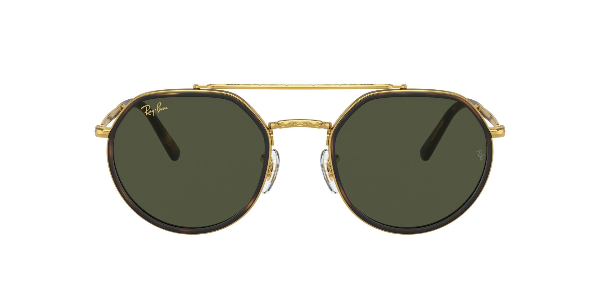 Rayban 0RB3765 Sunglass Gold Unisex Full Metal Sunglass — Gold frame — view 3