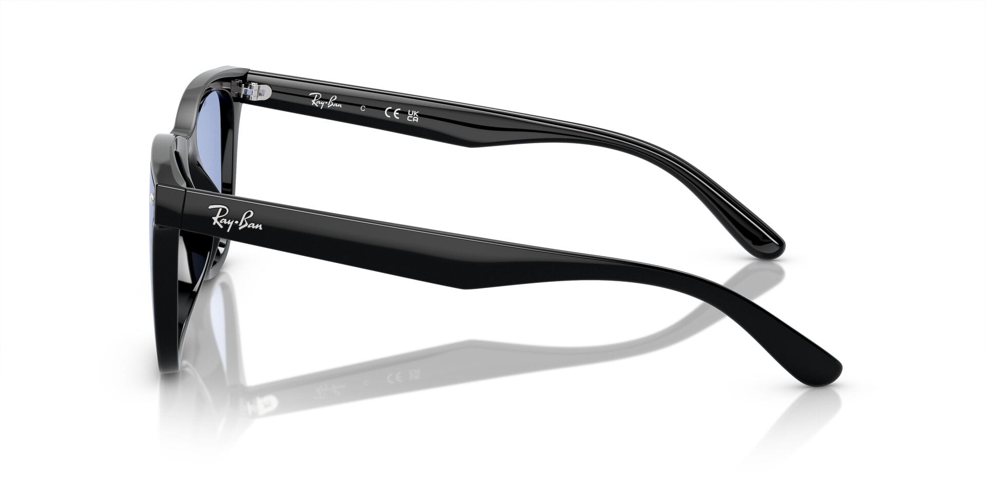 Rayban 0RB4420 Sunglass Black Unisex Full Shell Sunglass — Black frame — view 8