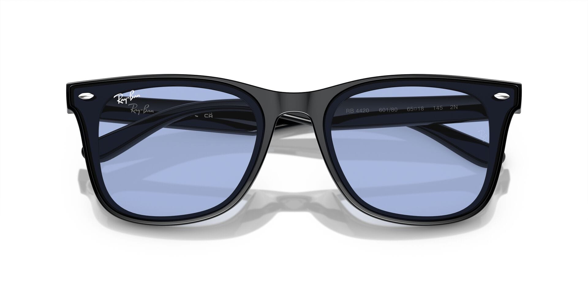 Rayban 0RB4420 Sunglass Black Unisex Full Shell Sunglass — Black frame — view 9