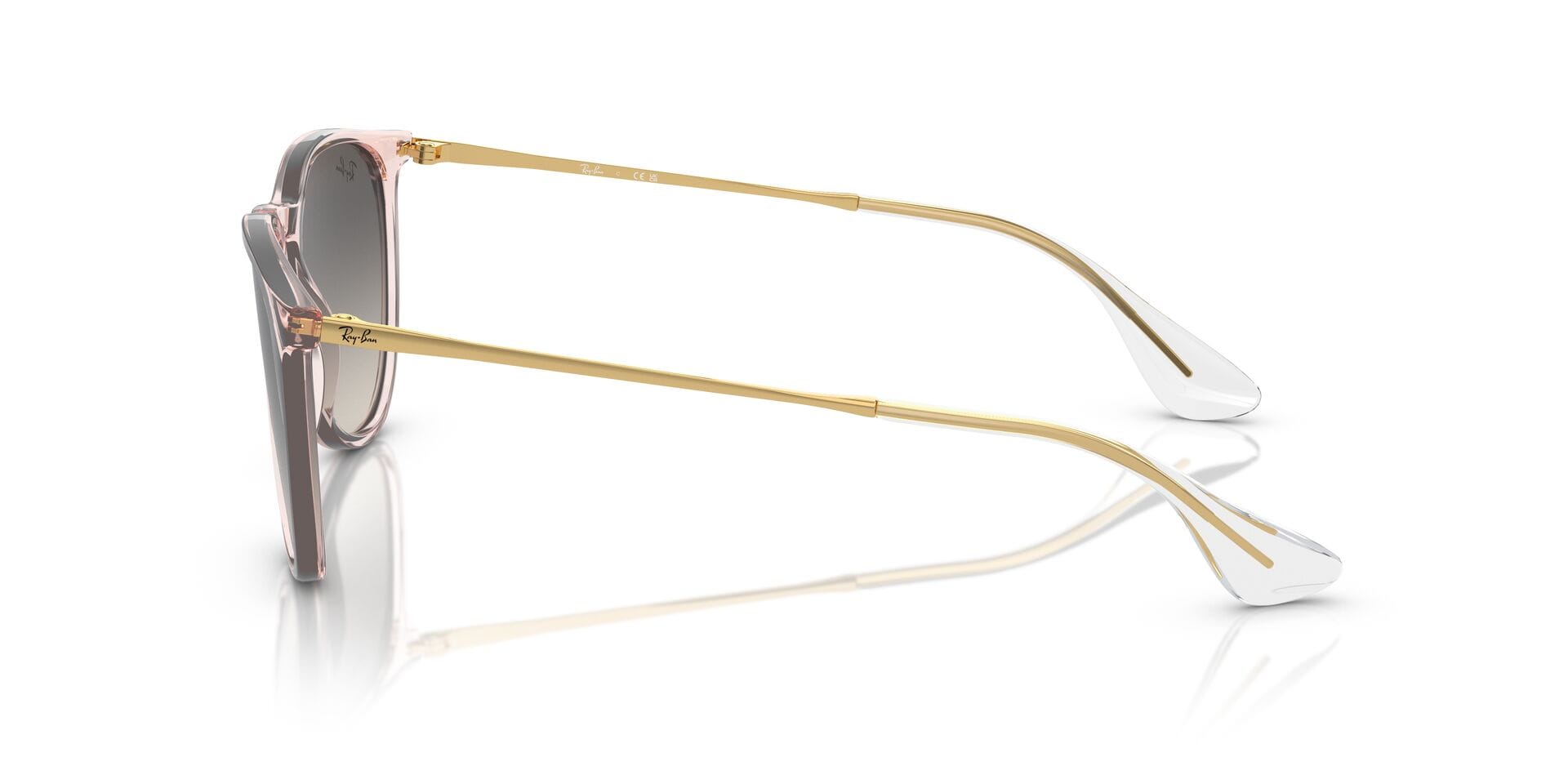 Rayban 0RB4171 Sunglass Transparent Pink Female Full Metal Sunglass — Transparent Pink frame — view 7