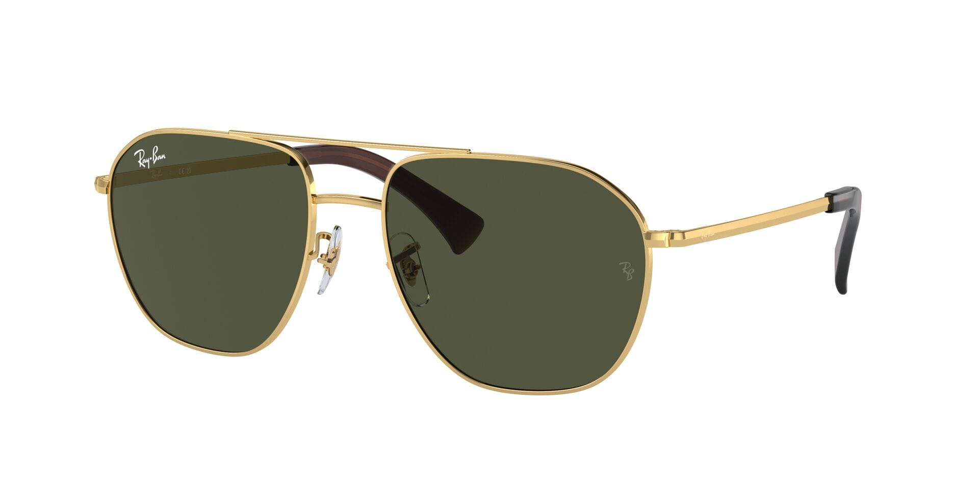 Rayban 0RB3723I Sunglass Gold Unisex Full Metal Sunglass — Gold frame — view 1