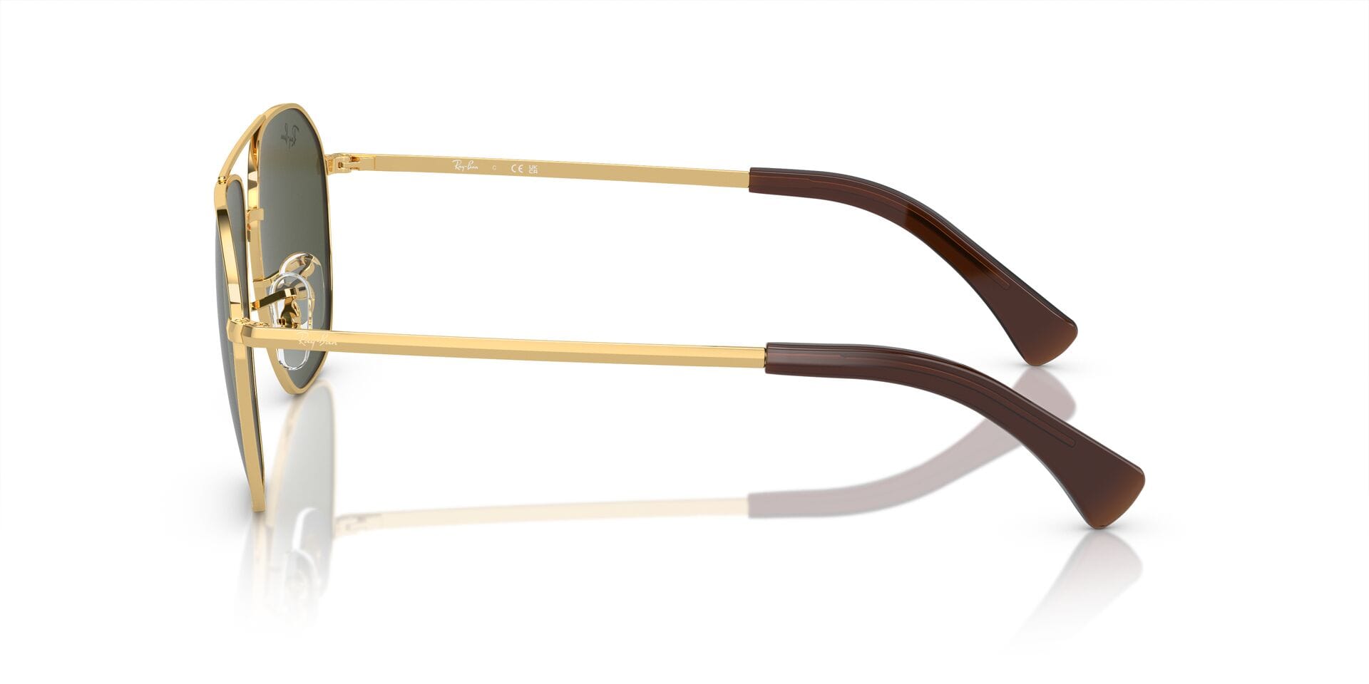 Rayban 0RB3723I Sunglass Gold Unisex Full Metal Sunglass — Gold frame — view 5