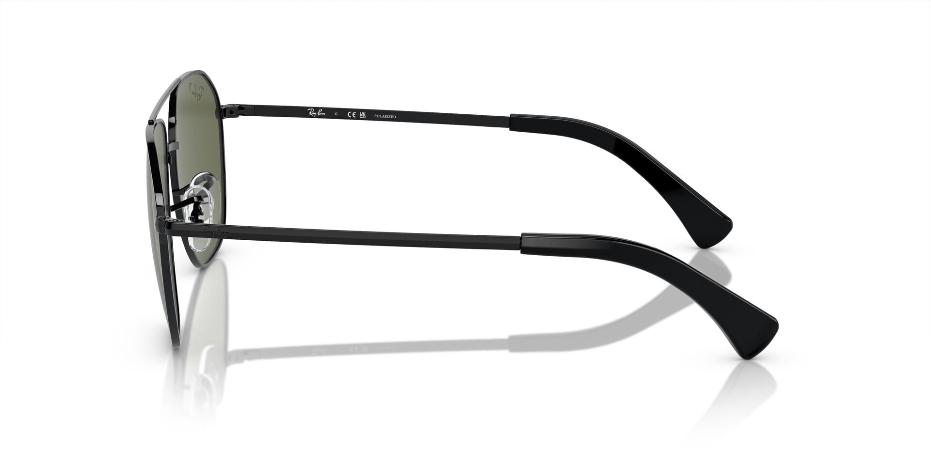 Rayban 0RB3723I Sunglass Black Unisex Full Metal Sunglass — Black frame — view 8