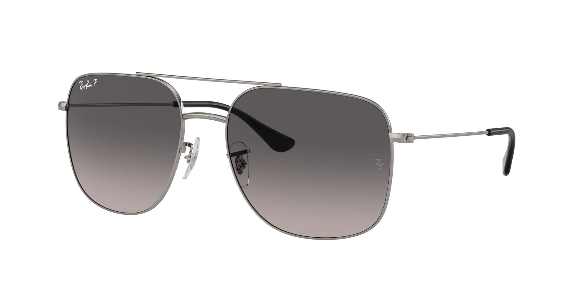 Rayban 0RB3722I Sunglass Gun Metal Unisex Full Metal Sunglass — Gun Metal frame — view 1