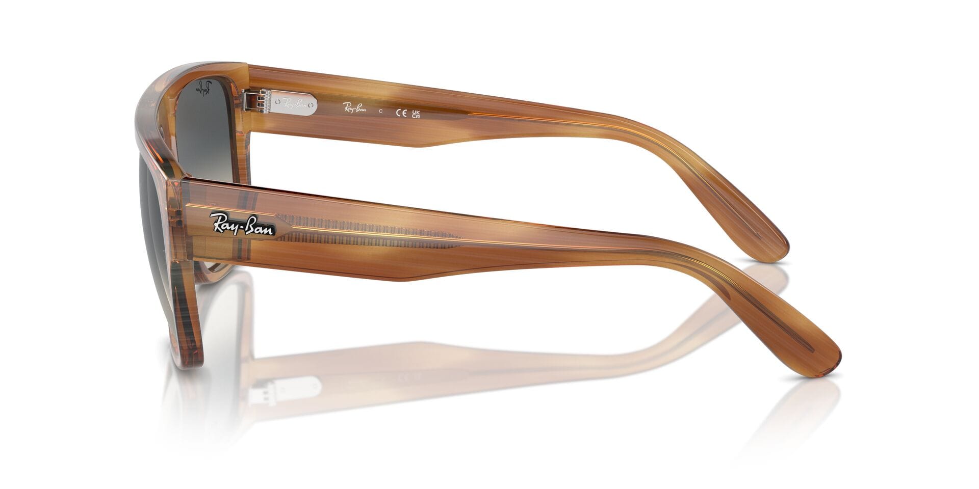 Rayban 0RB0360S Sunglass Brown Unisex Full Shell Sunglass — Brown frame — view 6