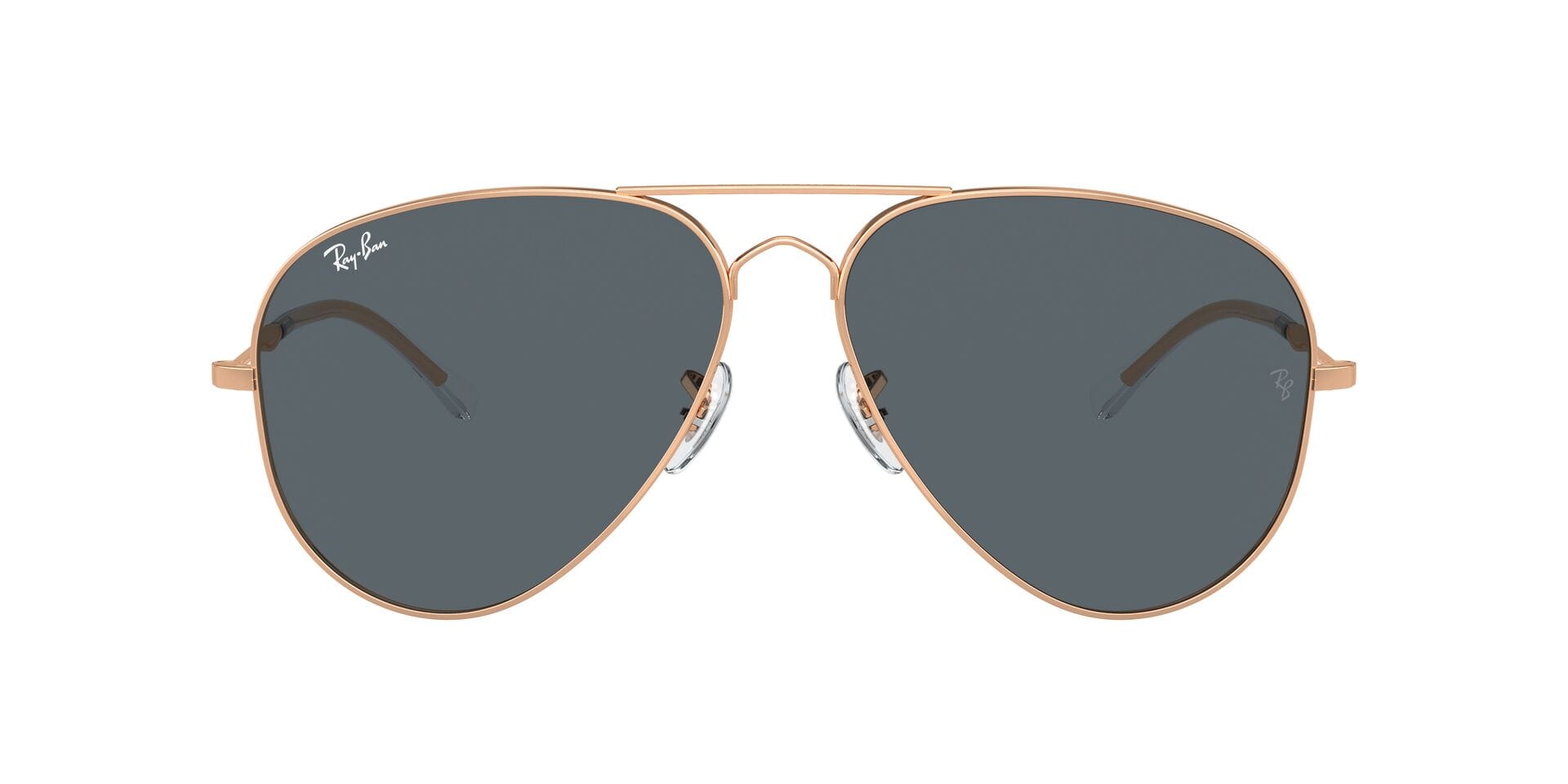Rayban 0RB3825 Sunglass Rose Gold Unisex Full Metal Sunglass — Rose Gold frame — view 4