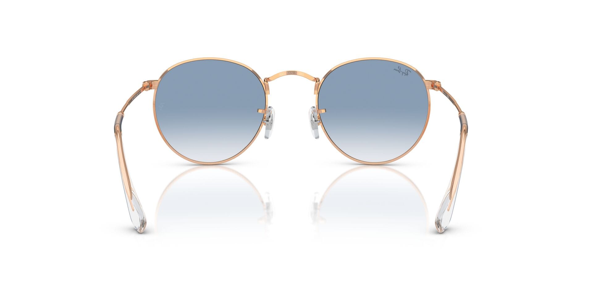 Rayban 0RB3447 Sunglass Rose Gold Male Full Metal Sunglass — Rose Gold frame — view 3