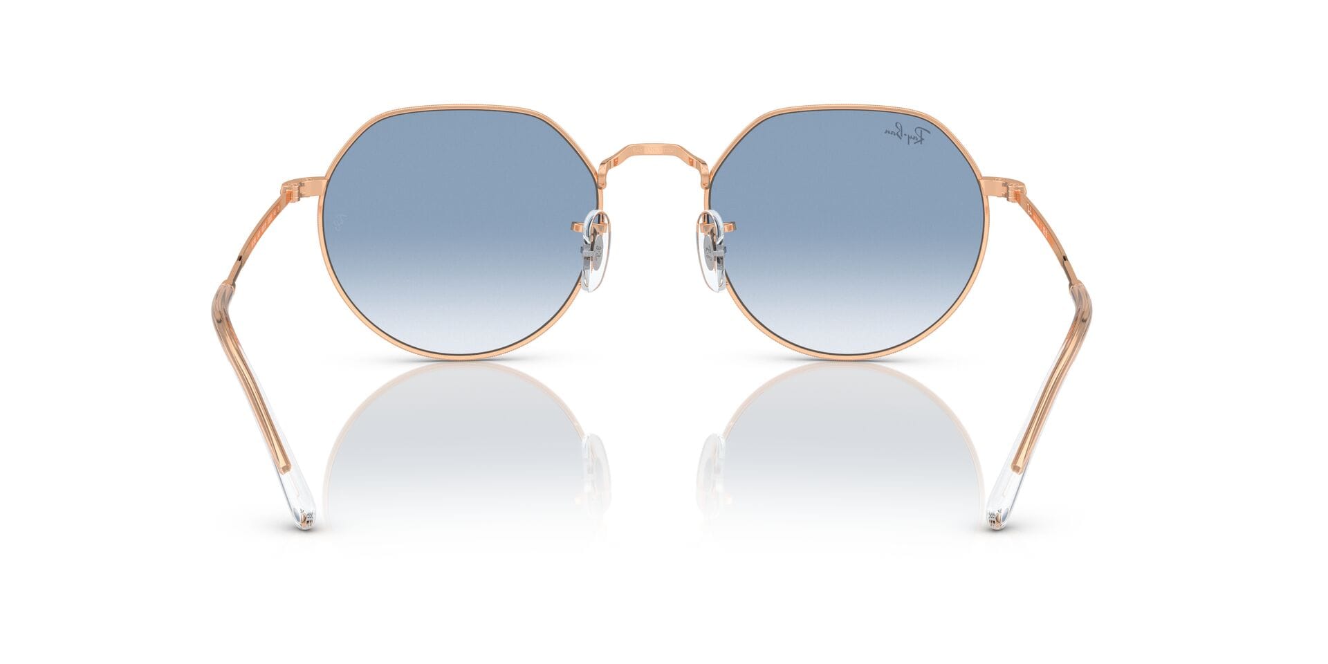 Rayban 0RB3565 Sunglass Rose Gold Unisex Full Metal Sunglass — Rose Gold frame — view 3