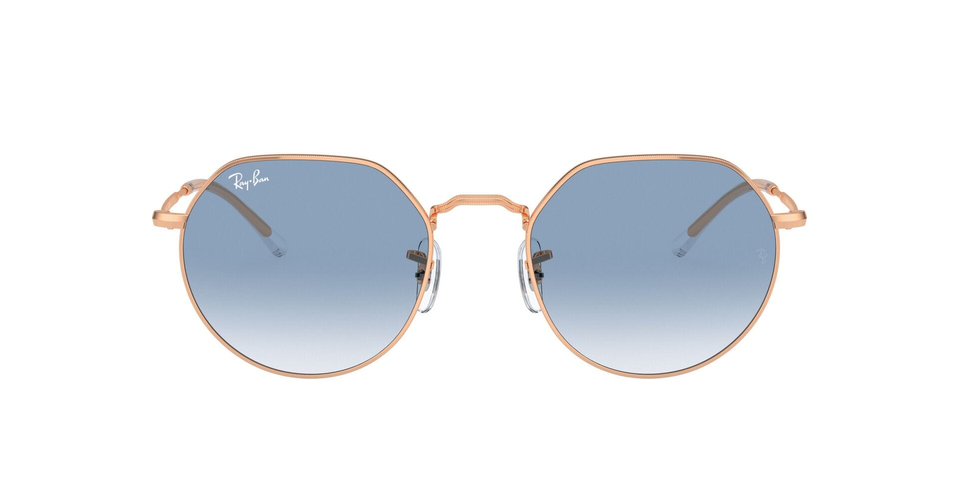 Rayban 0RB3565 Sunglass Rose Gold Unisex Full Metal Sunglass — Rose Gold frame — view 5