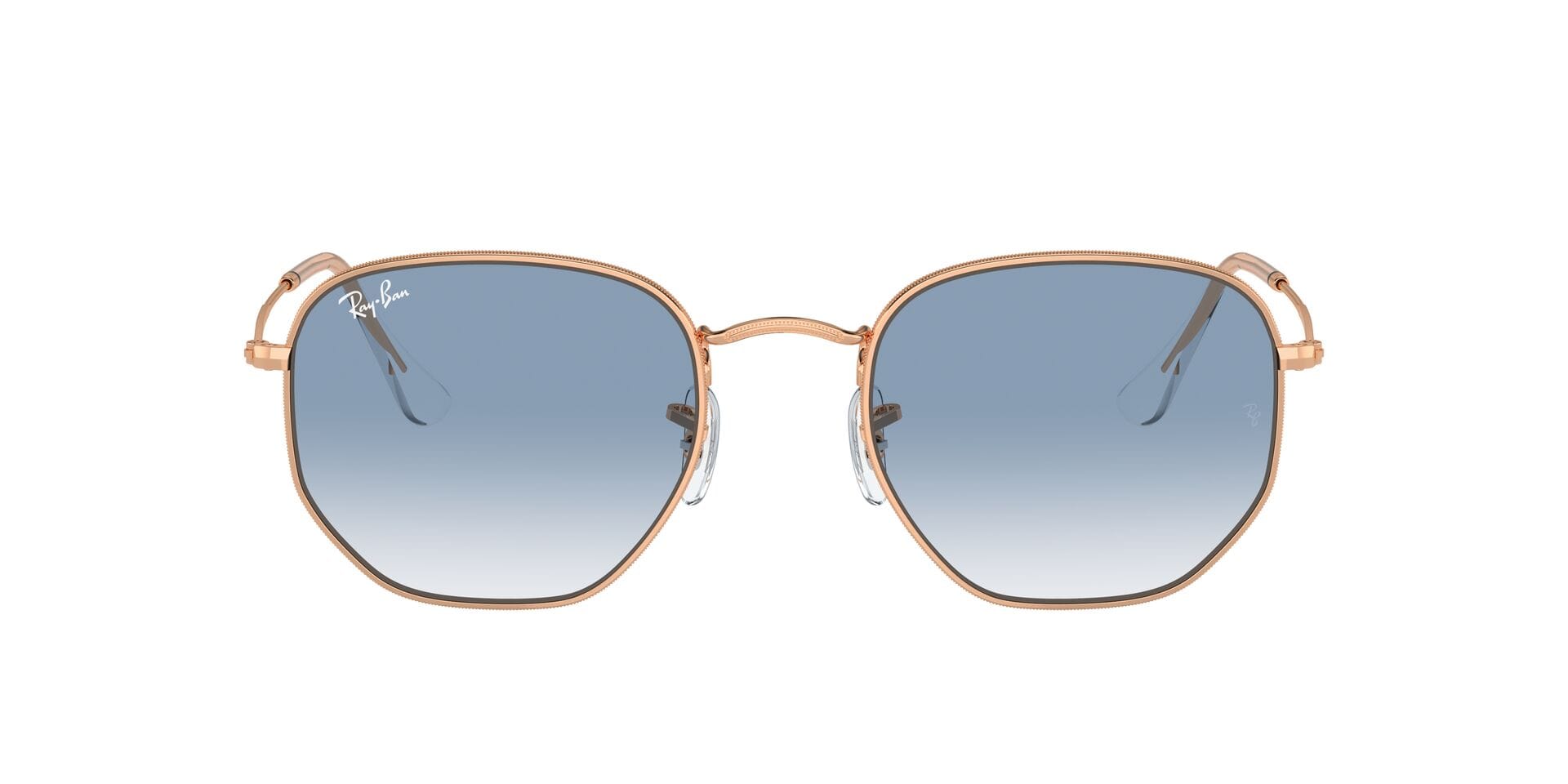 Rayban 0RB3548 Sunglass Rose Gold Unisex Full Metal Sunglass — Rose Gold frame — view 5