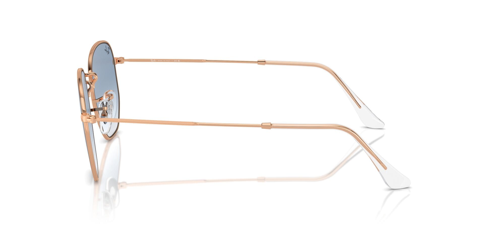 Rayban 0RB3548 Sunglass Rose Gold Unisex Full Metal Sunglass — Rose Gold frame — view 8