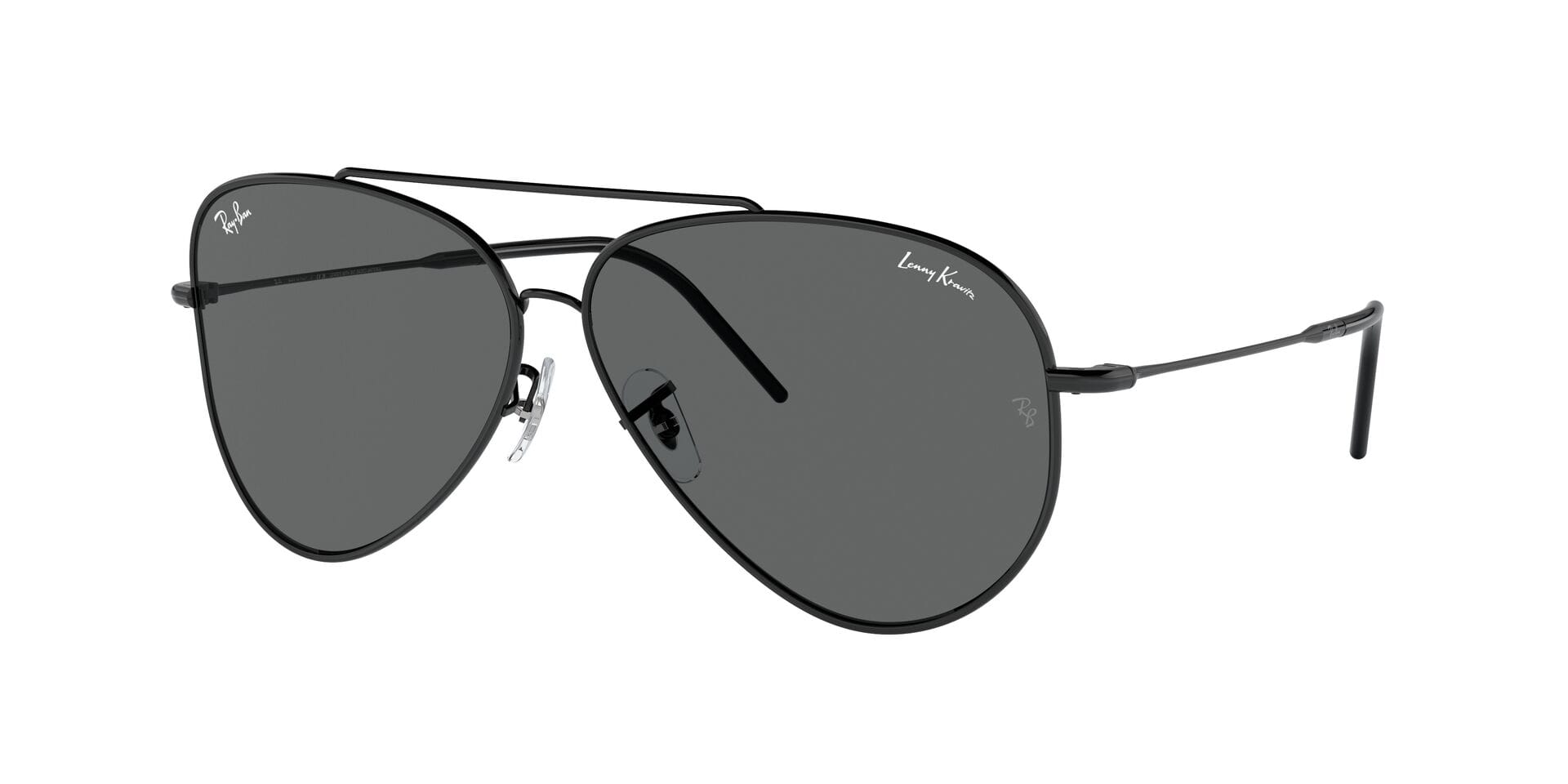 Rayban 0RB0101S Sunglass Black Unisex Full Metal Sunglass — Black frame — view 1