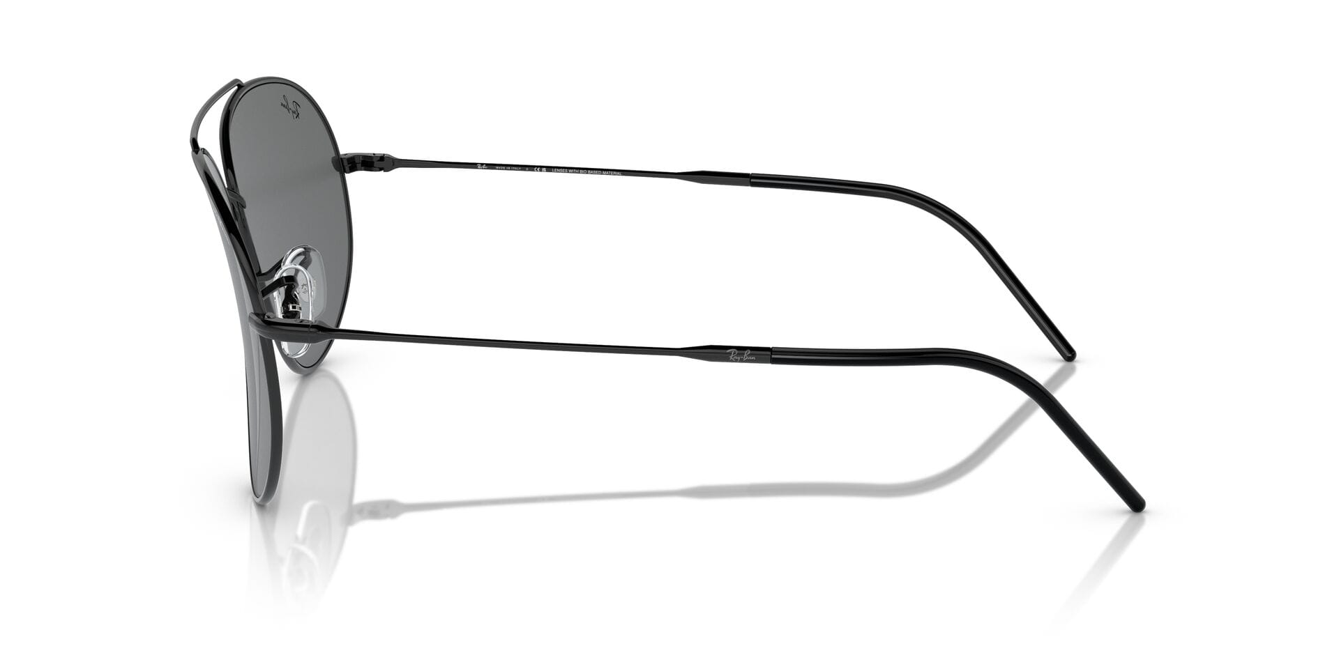 Rayban 0RB0101S Sunglass Black Unisex Full Metal Sunglass — Black frame — view 5