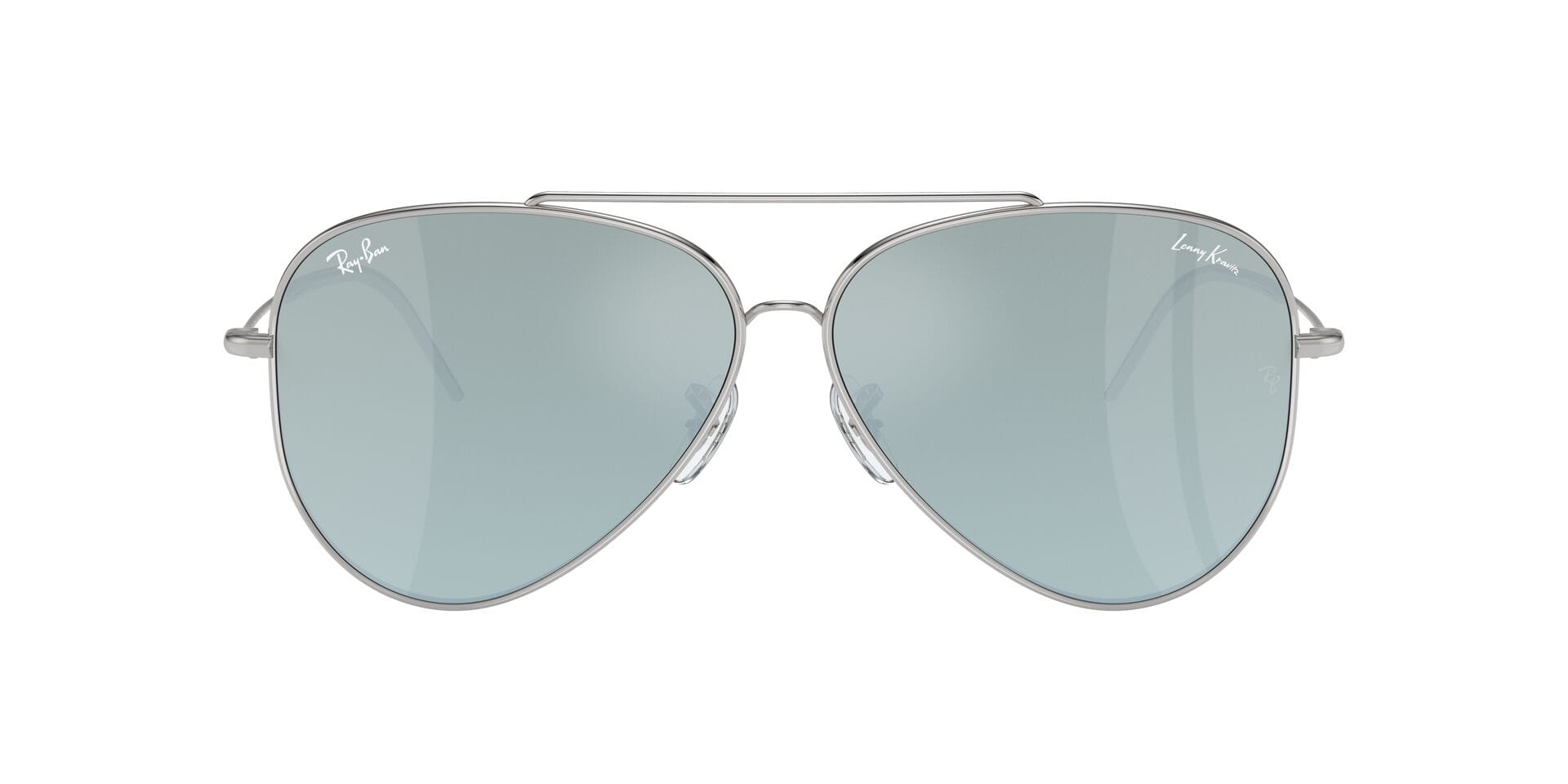 Rayban 0RB0101S Sunglass Silver Unisex Full Metal Sunglass — Silver frame — view 4