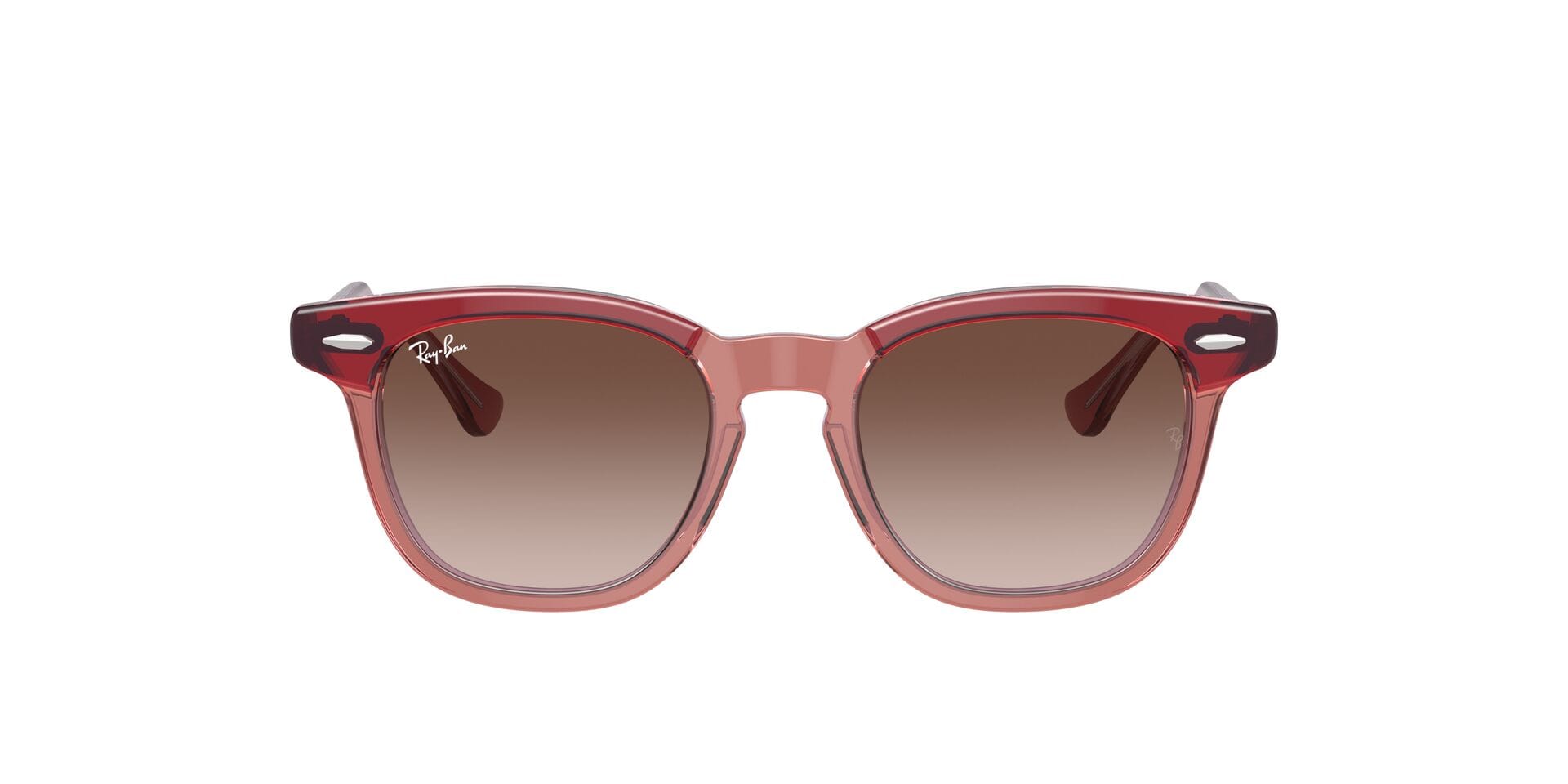 Rayban Junior 0RJ9098S Sunglass Red Kids Full Shell Sunglass — Red frame — view 3