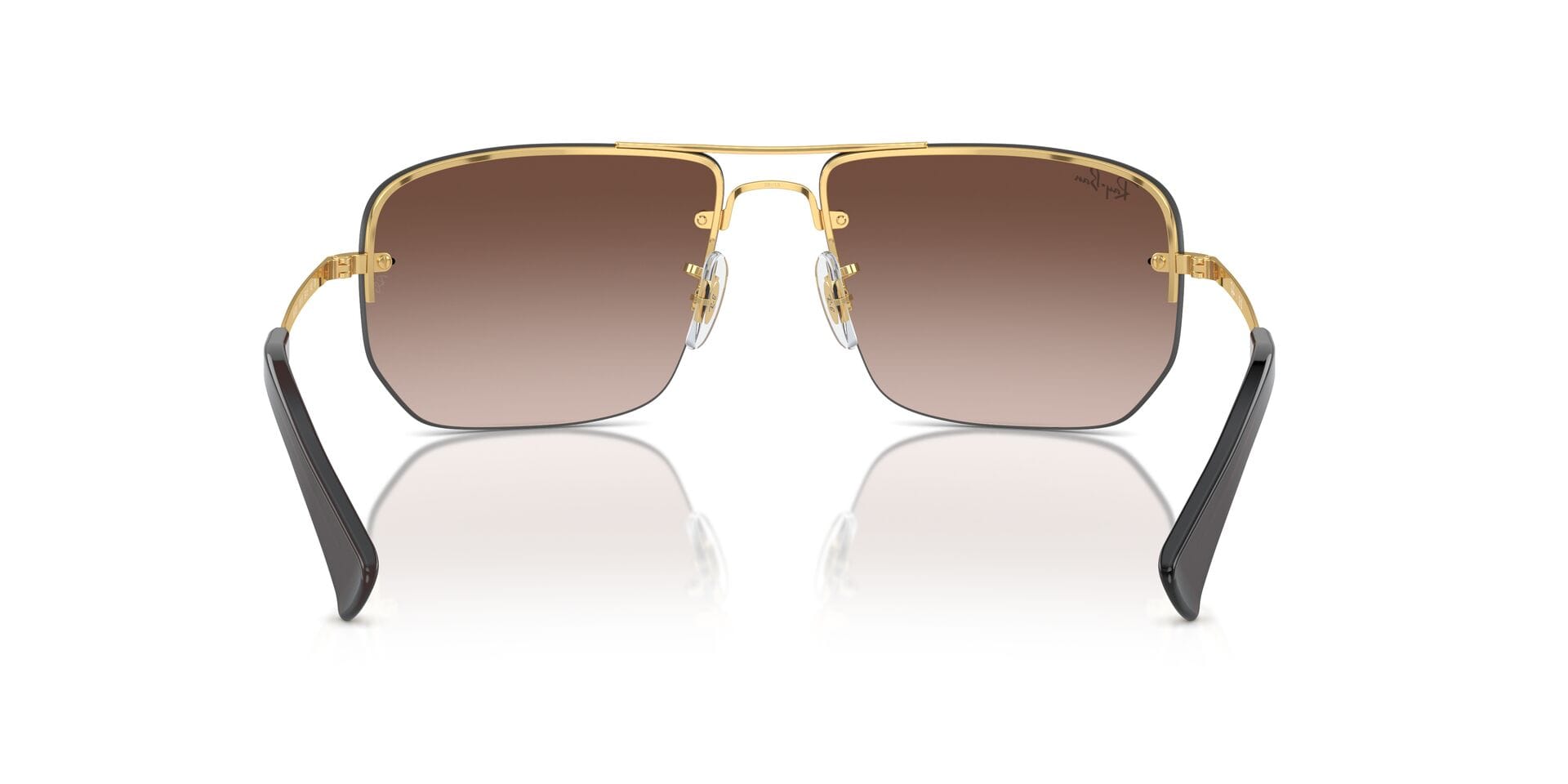 Rayban 0RB3738I Sunglass Gold Unisex RimLess Metal Sunglass — Gold frame — view 2