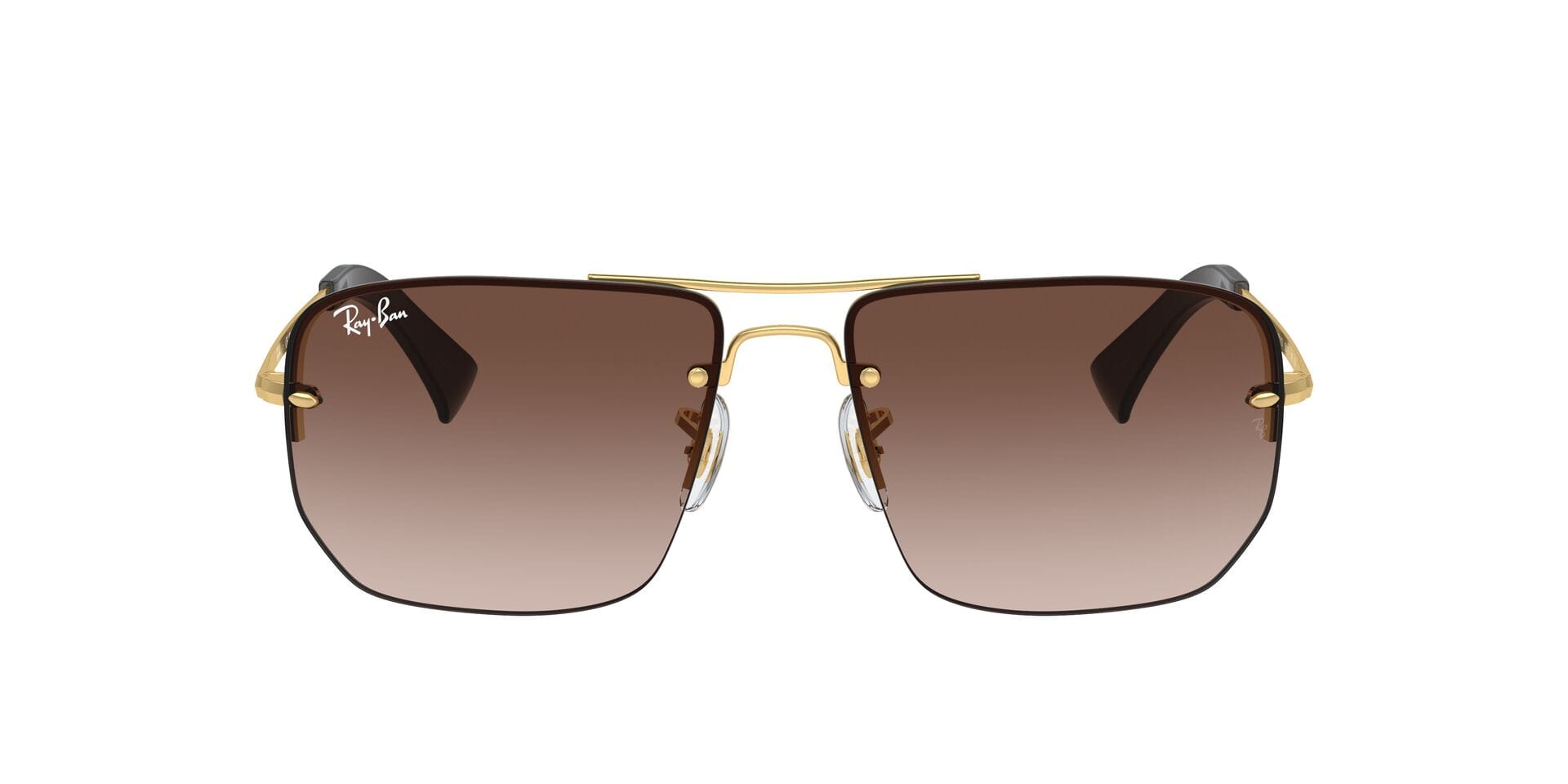 Rayban 0RB3738I Sunglass Gold Unisex RimLess Metal Sunglass — Gold frame — view 6