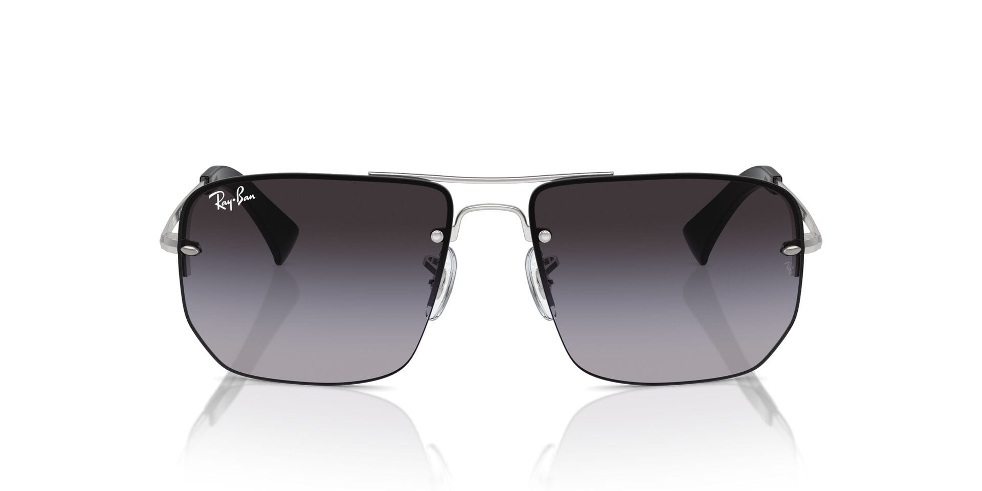 Rayban 0RB3738I Sunglass Silver Male RimLess Metal Sunglass — Silver frame — view 4