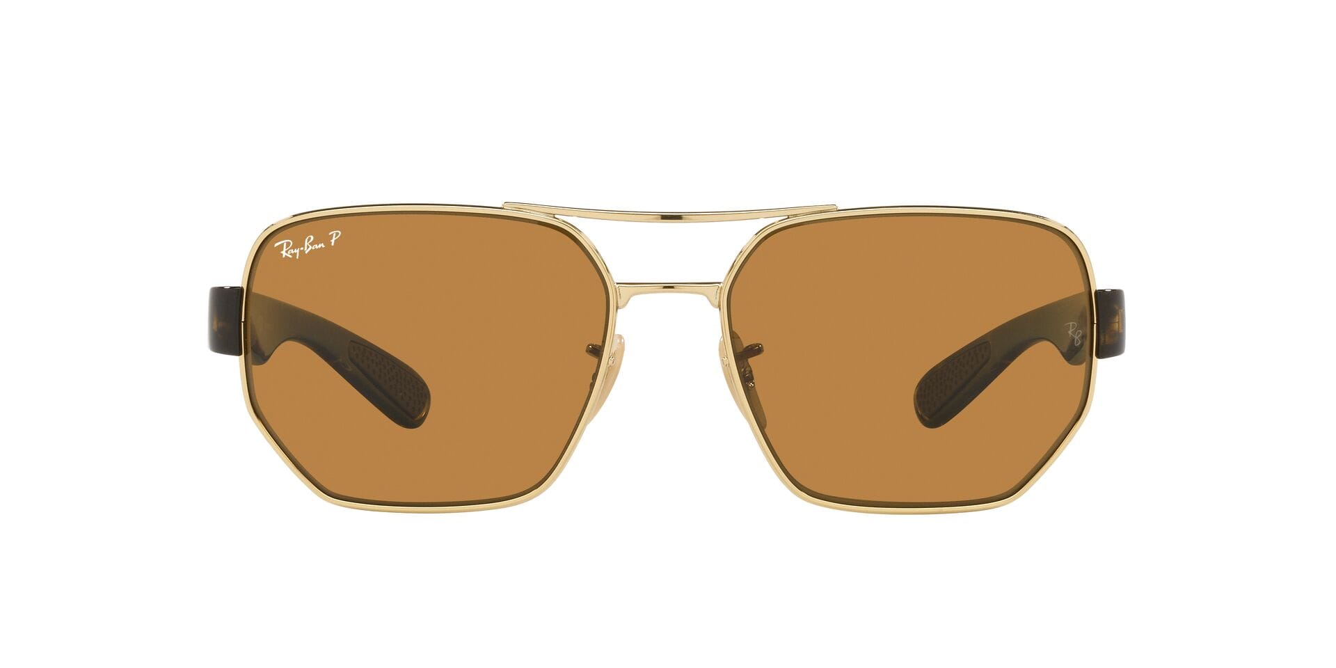 Rayban 0RB3672 Sunglass Gold Unisex Full Shell — Gun Metal frame