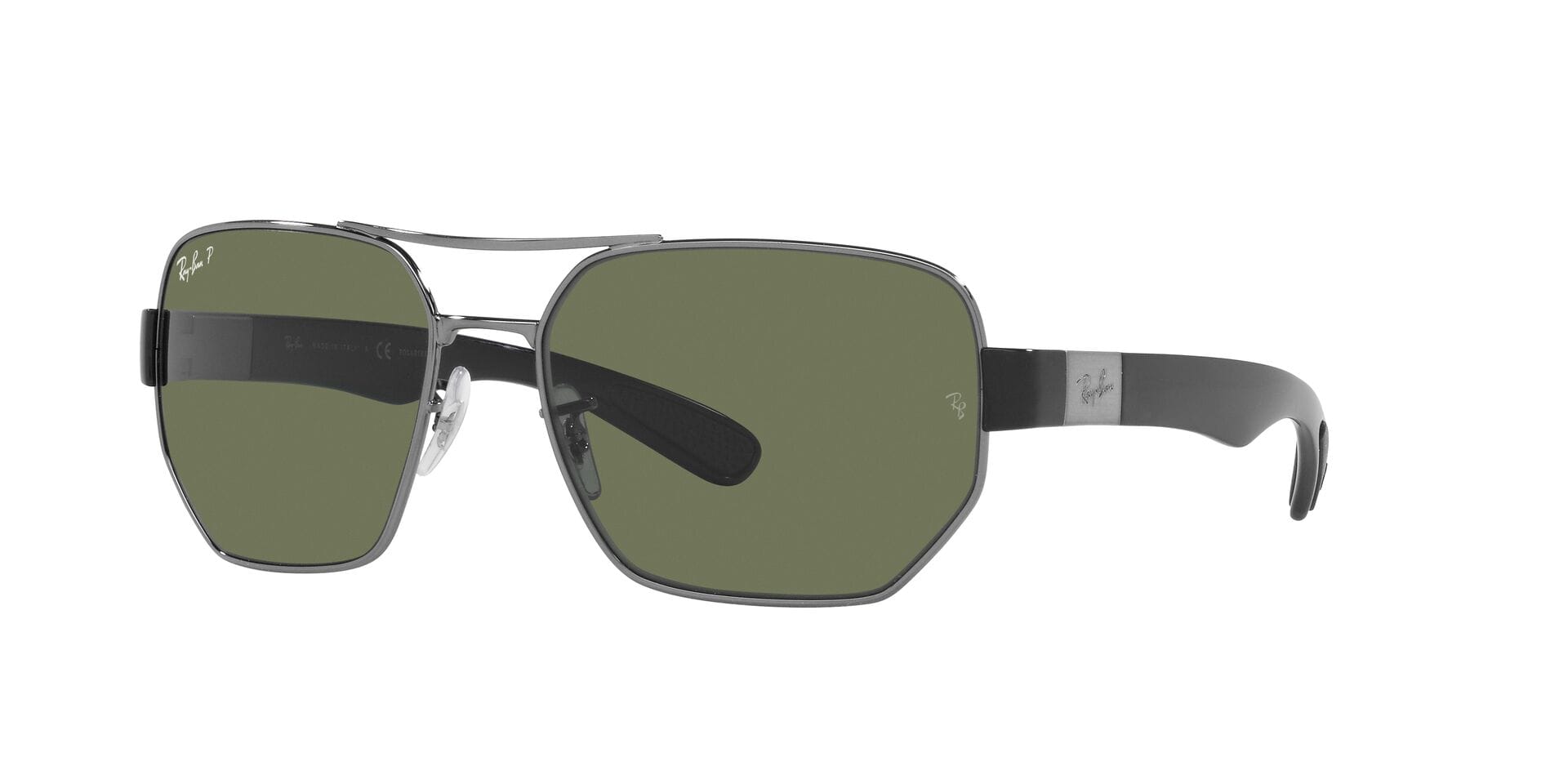 Rayban 0RB3672 Sunglass Gun Metal Unisex Full Shell Sunglass — Gun Metal frame — view 1