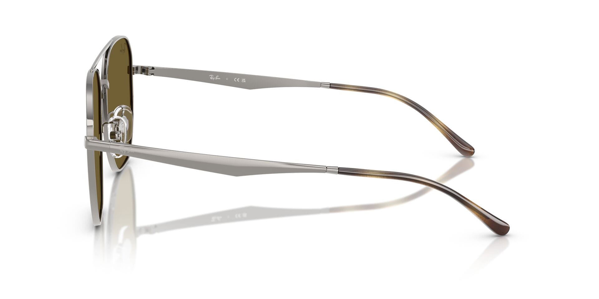 Rayban 0RB3724D Sunglass Gun Metal Unisex Full Metal Sunglass — Gun Metal frame — view 5