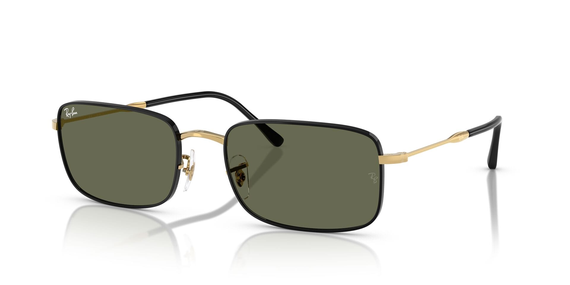 Rayban 0RB3746 Sunglass Black Unisex Full Metal Sunglass — Black frame — view 1