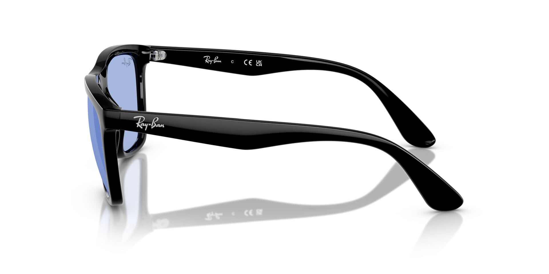 Rayban 0RB4442I Sunglass Black Male Full Shell Sunglass — Black frame — view 5
