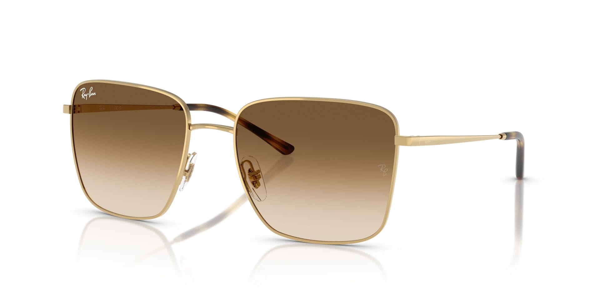 Rayban 0RB3752I Sunglass Gold Unisex Full Metal Sunglass — Gold frame — view 1