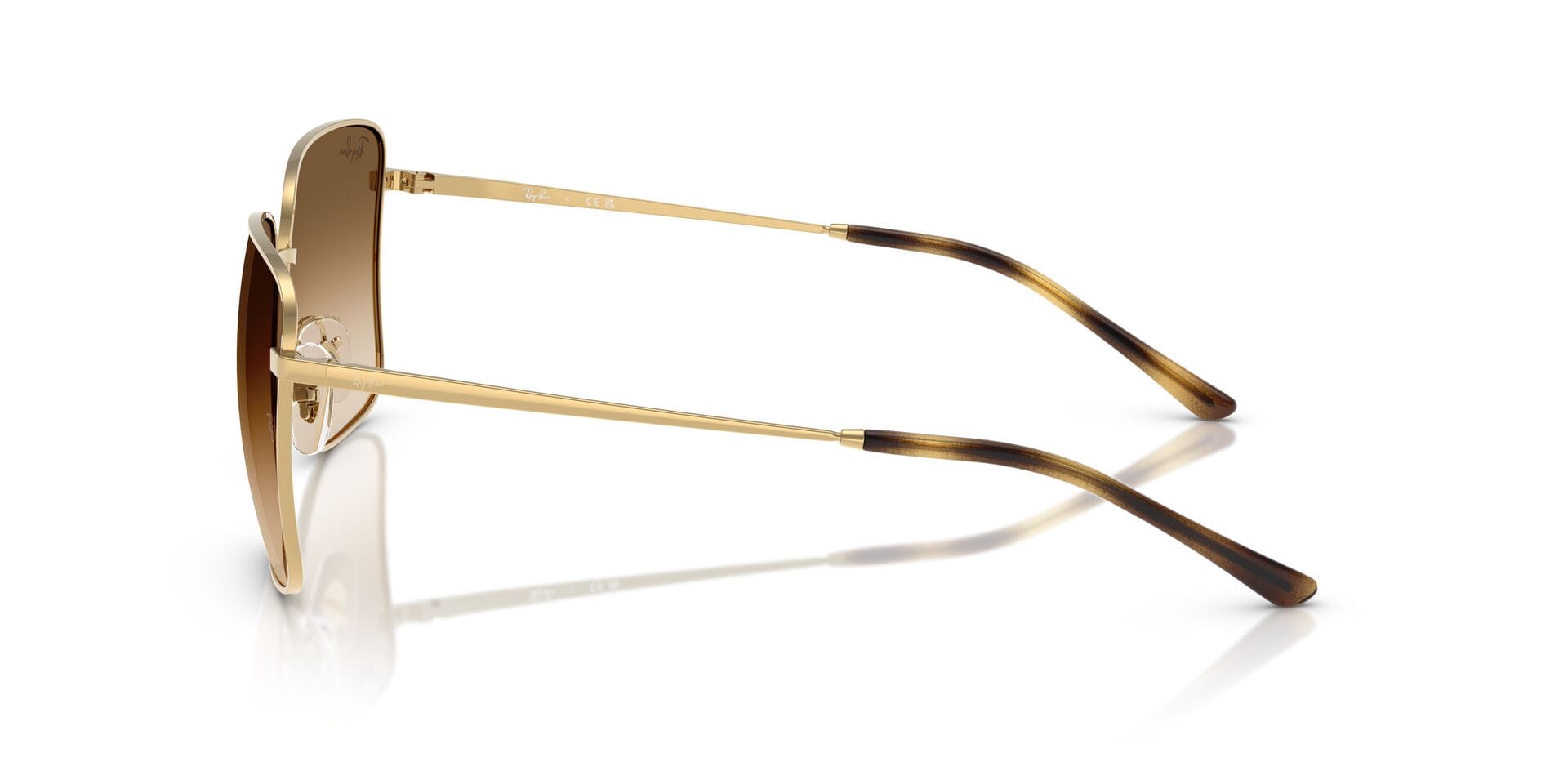 Rayban 0RB3752I Sunglass Gold Unisex Full Metal Sunglass — Gold frame — view 6