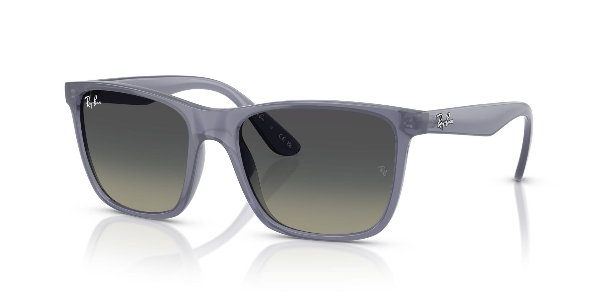 Rayban 0RB4349I Sunglass Transparent Blue Male Full Shell — Transparent Blue frame