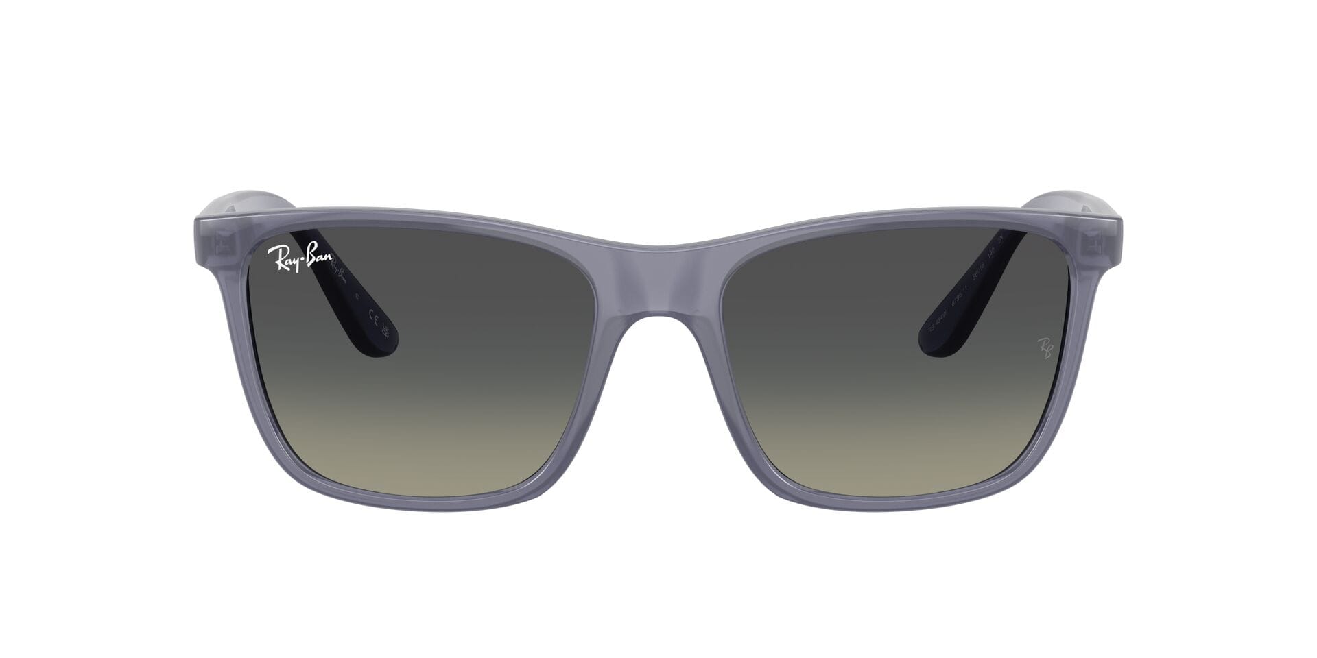Rayban 0RB4349I Sunglass Transparent Blue Male Full Shell Sunglass — Transparent Blue frame — view 4