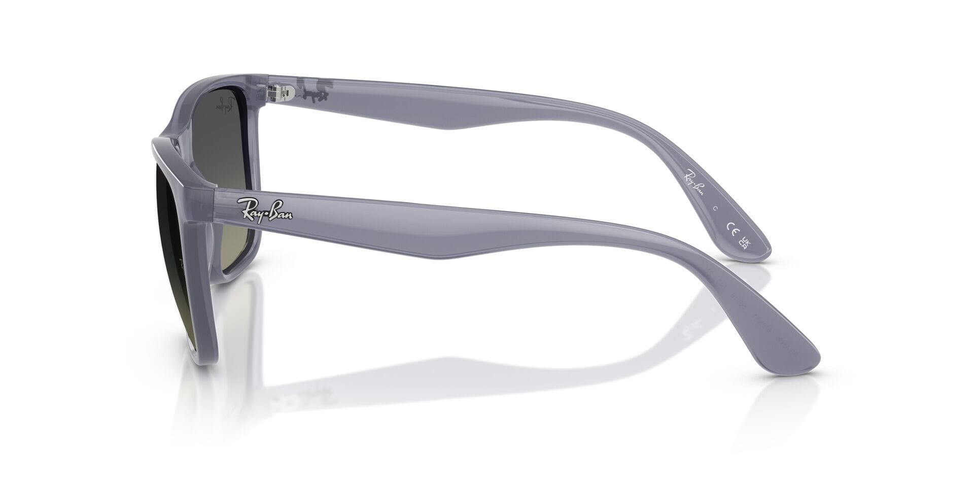 Rayban 0RB4349I Sunglass Transparent Blue Male Full Shell Sunglass — Transparent Blue frame — view 5
