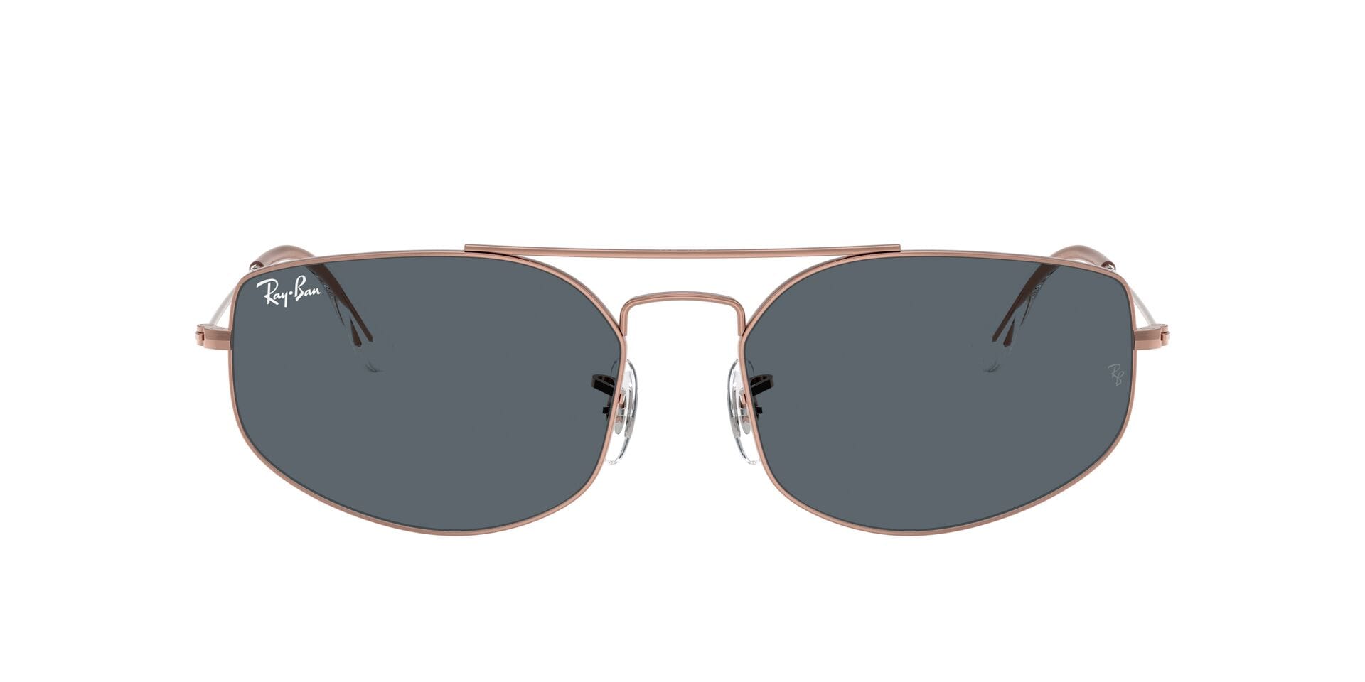 Rayban 0RB3845 Sunglass Brown Male Full Metal Sunglass — Brown frame — view 2