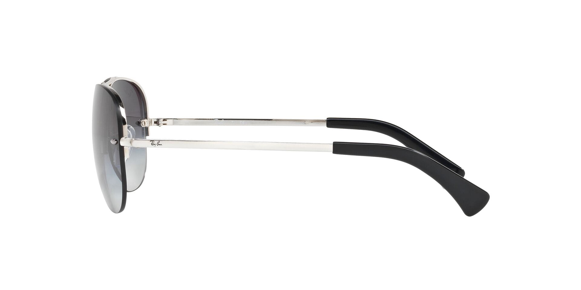 Rayban RB3449 Sunglass Silver Male RimLess Metal Sunglass — Silver frame — view 3