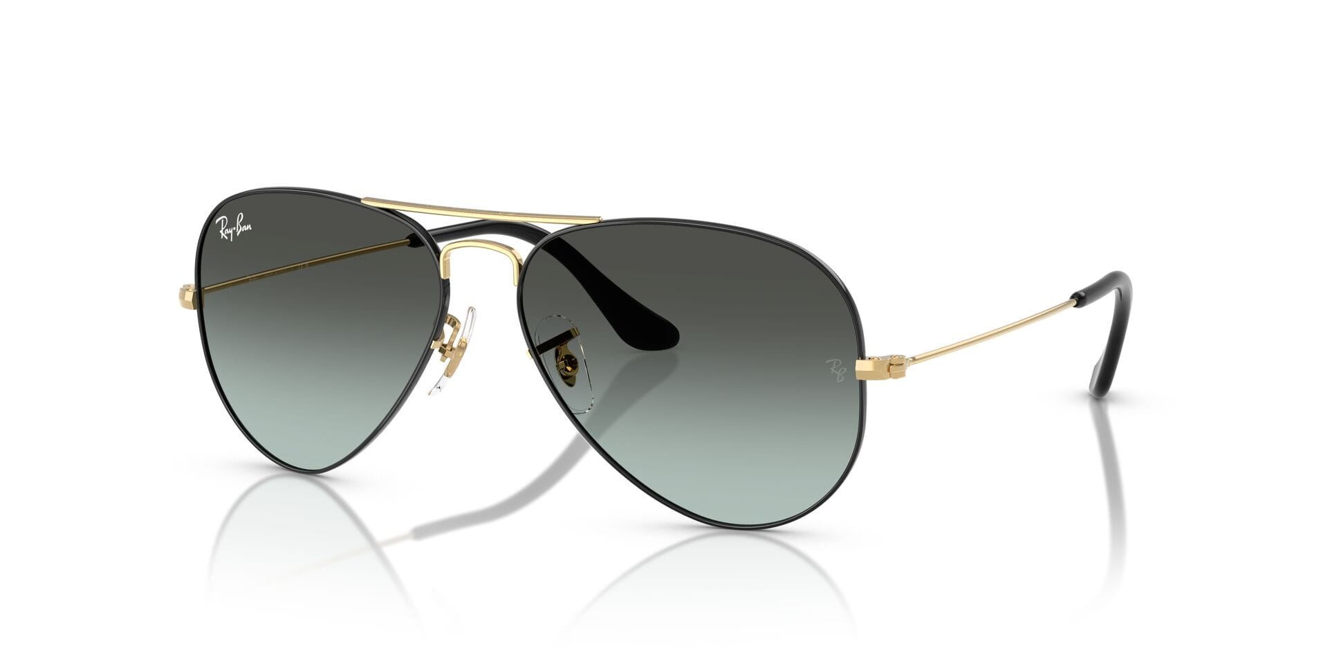 Rayban 0RB3025 Sunglass Black Male Full Metal Sunglass — Black frame — alternate view