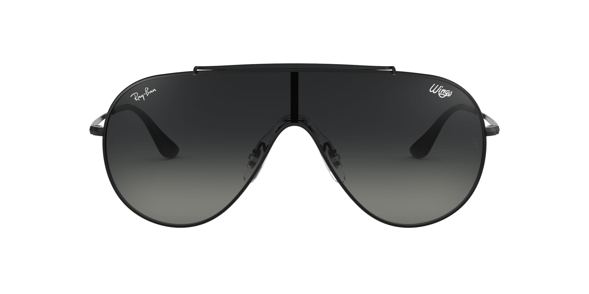Rayban 0RB3597 Sunglass Black Male Full Metal Sunglass — Black frame — view 2